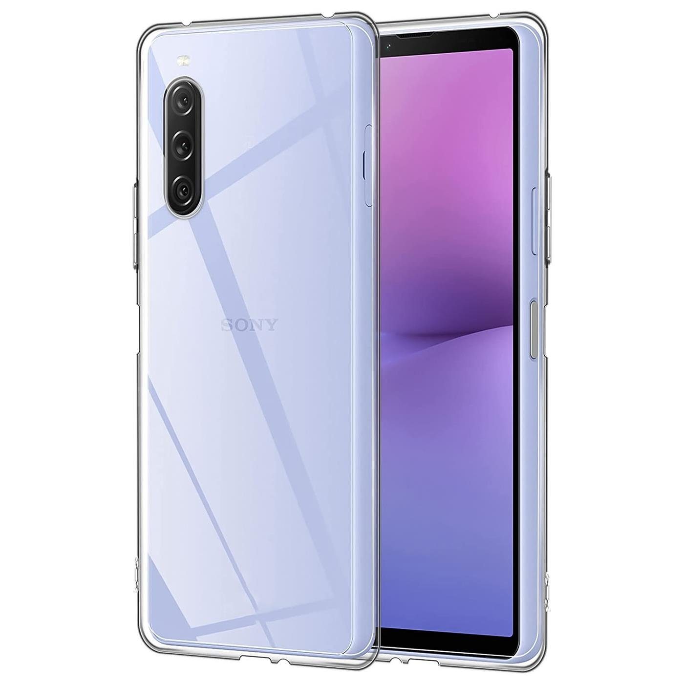 CoolGadget Handyhülle Silikon Handy Hülle Slim für Sony Xperia 10 V 6,1 Zoll, dünne TPU Schutzhülle Case in transparent / durchsichtig