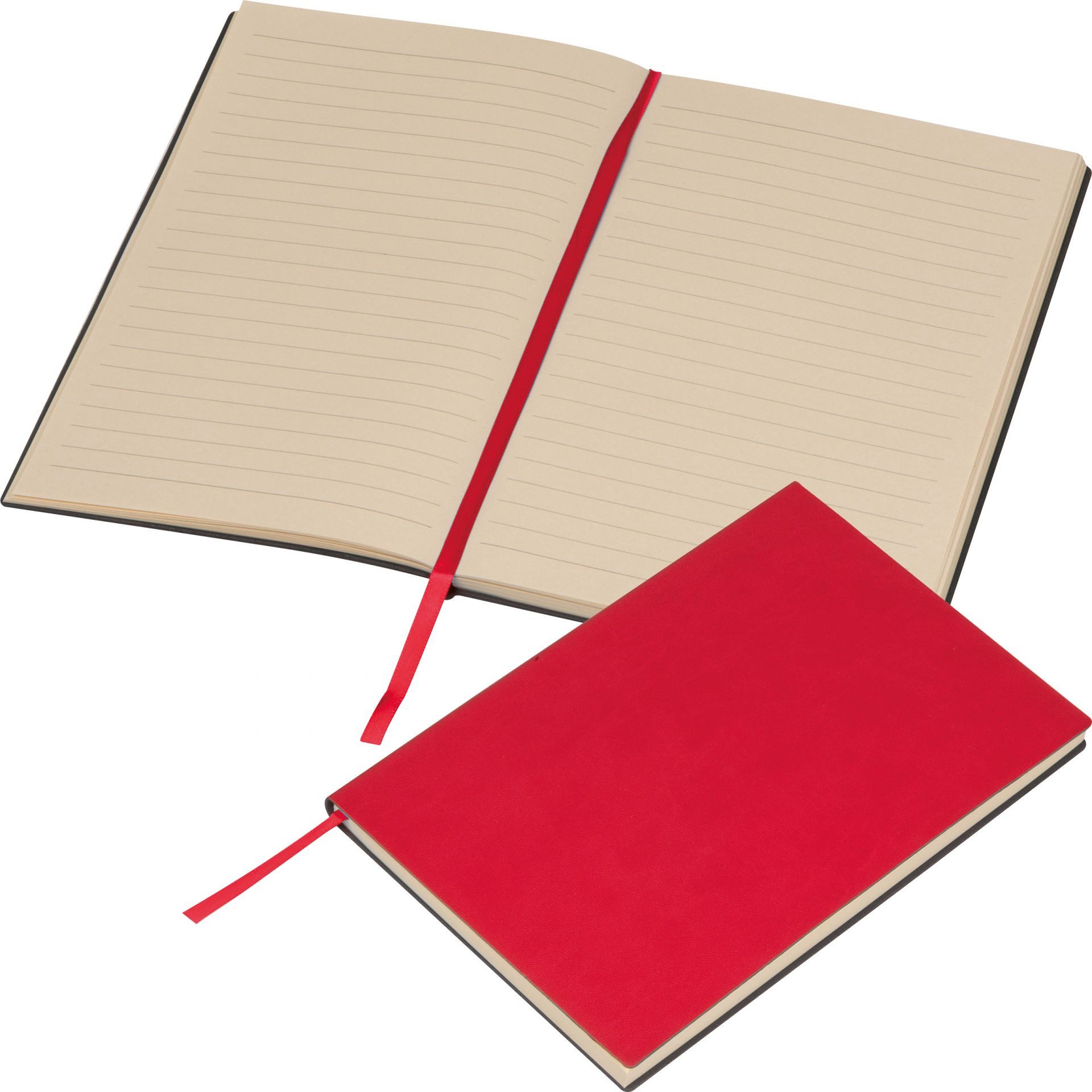 Easy Gifts Notizbuch Notizbuch / flexibel / DIN A5 / 160 Seiten liniert / Farbe: rot