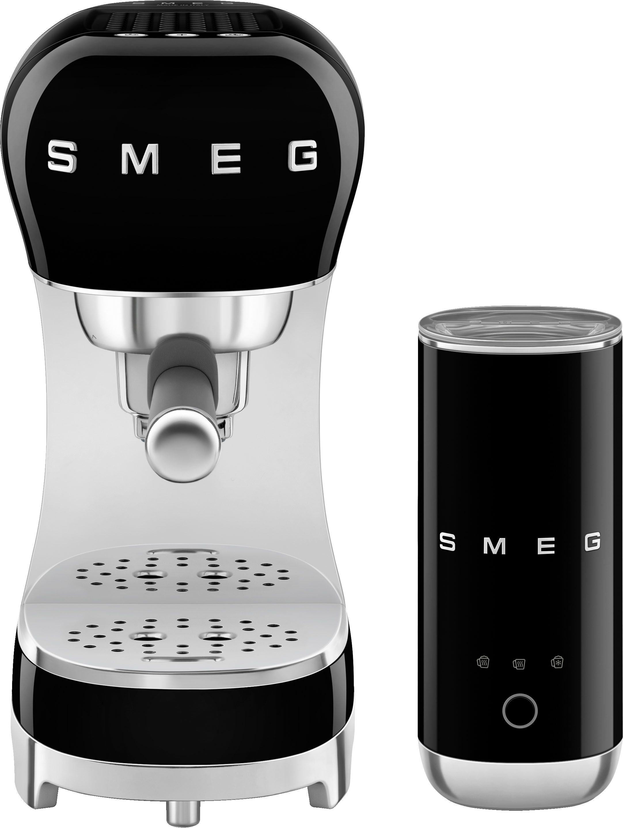 Smeg Espressomaschine ECF12BLEU, inkl. Milchaufschäumer