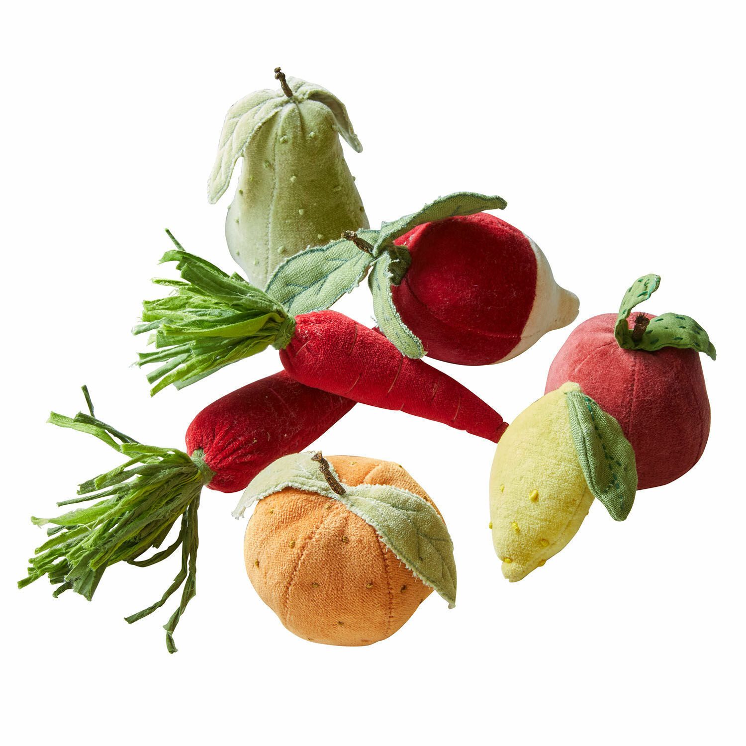 Mirabeau Spiellebensmittel Stoffobst & -gemüse 7er Set Mivola bunt