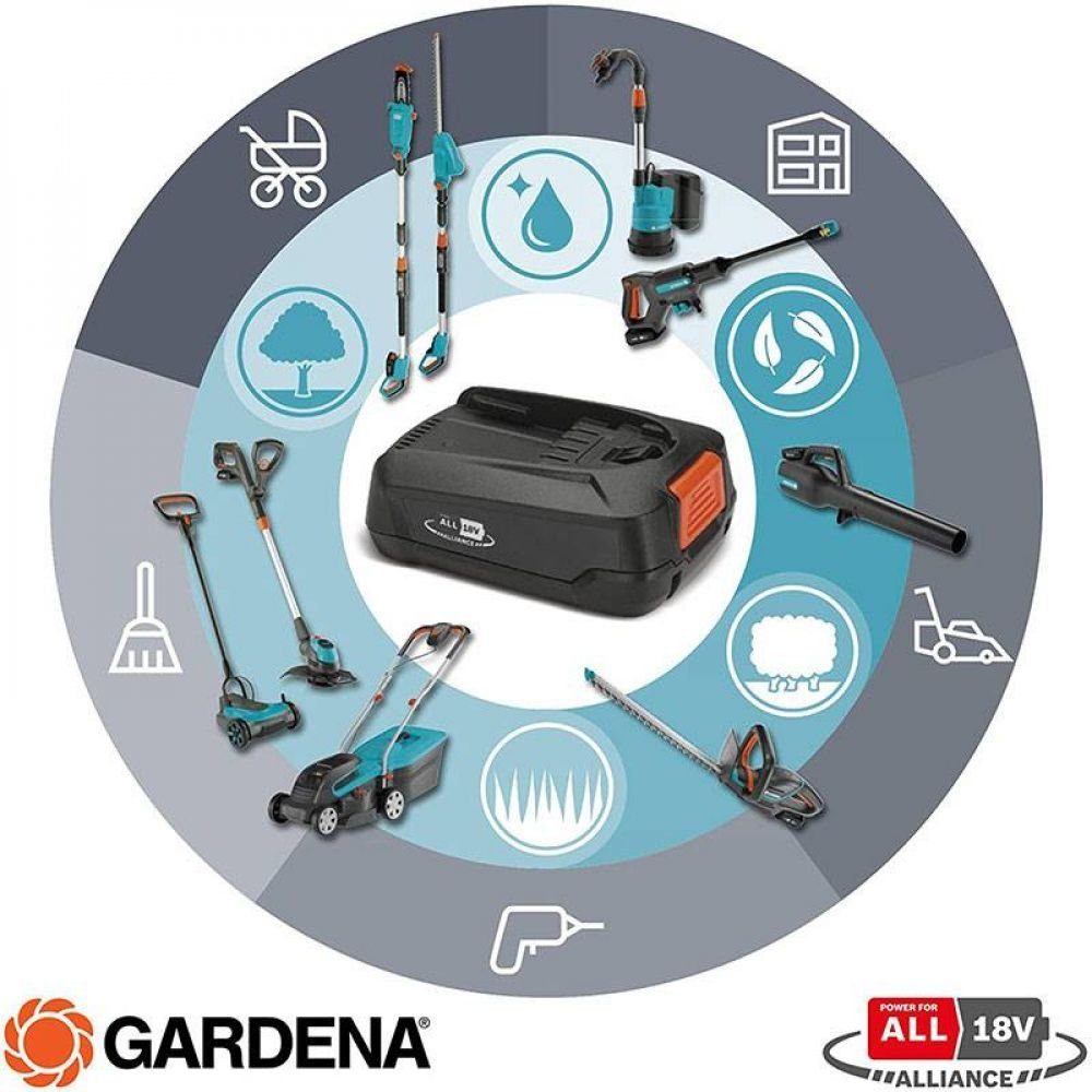 GARDENA Führungsschiene Gardena Starter-Kit 2,5 Ah P4A PBA 18V/45 und AL 1810 CV – Bild 5 von 5