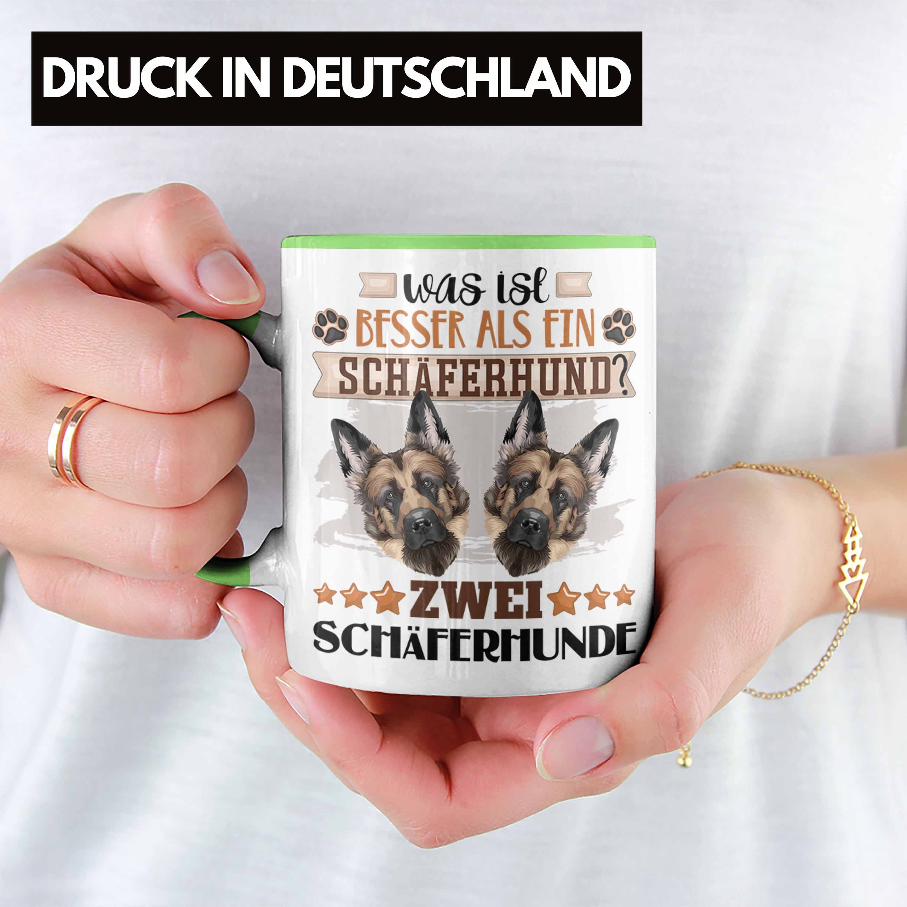 Trendation Geschenkidee Grün Lustiger Tasse Was Tasse Schäferhund I Besitzer Spruch Geschenk