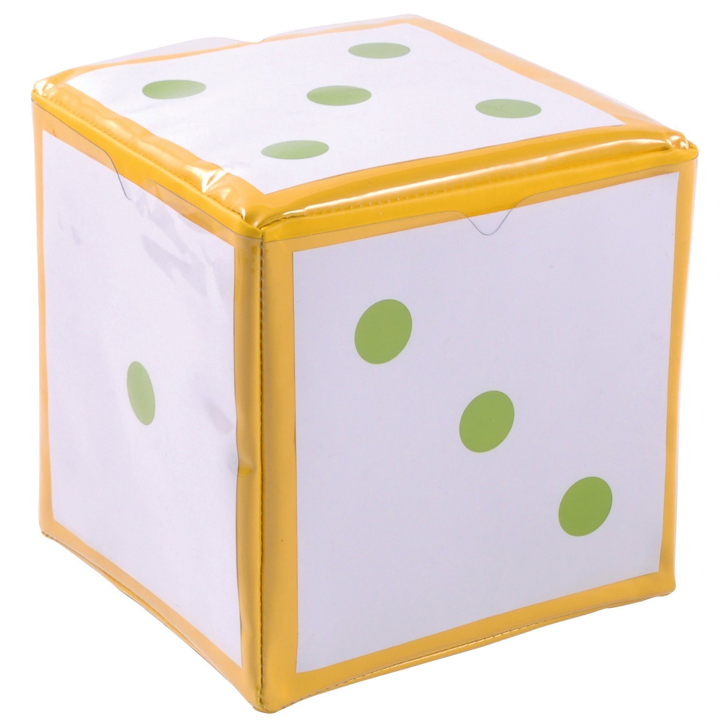 EDUPLAY Spiel, Schaumstoff-Würfel mit Taschen, 15,5 x 15,5 cm Gelb
