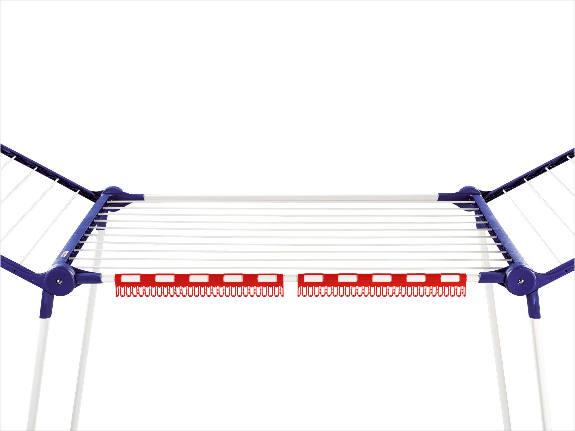 Leifheit Wand-Wäscheleine Kleinteilehalter 2er Set, Platz für 27 Kleinteile, 2er Set, aufhängen ohne Klammern