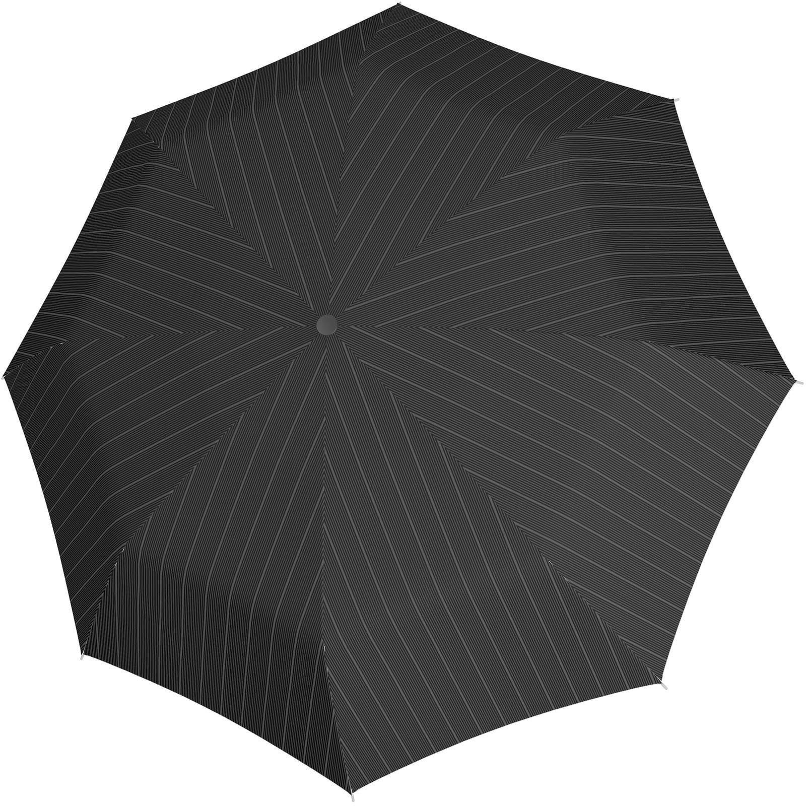 doppler® Herren Fiber gemustert, stripe, Taschenregenschirm für Herren Magic sharp