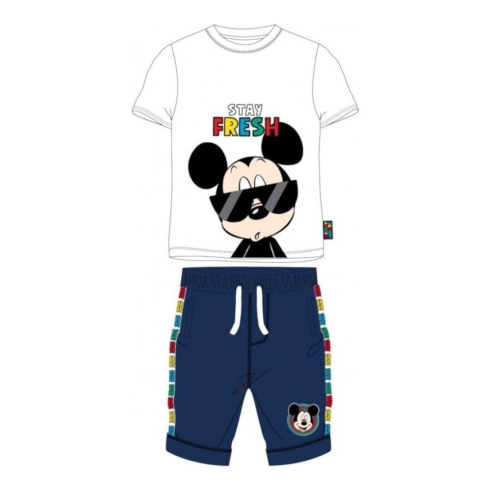 Disney Mickey Mouse Shirt & Hose Mickey Mouse Jungen Bekleidungs-Set "Stay fresh, Shirt & Hose, 98-128 (Set, 2-tlg)
