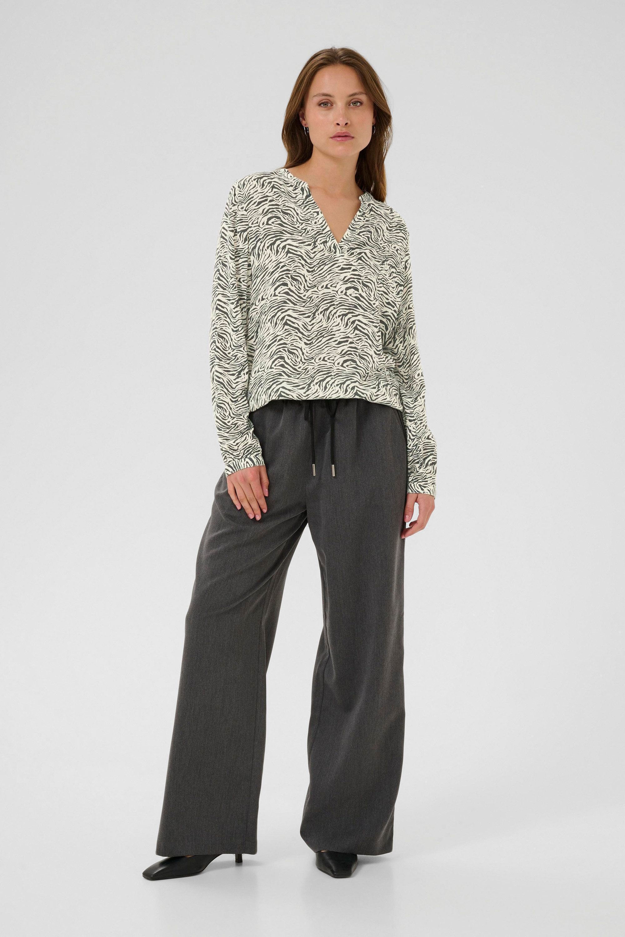 KAFFE Langarmbluse Bluse langarm KAditte