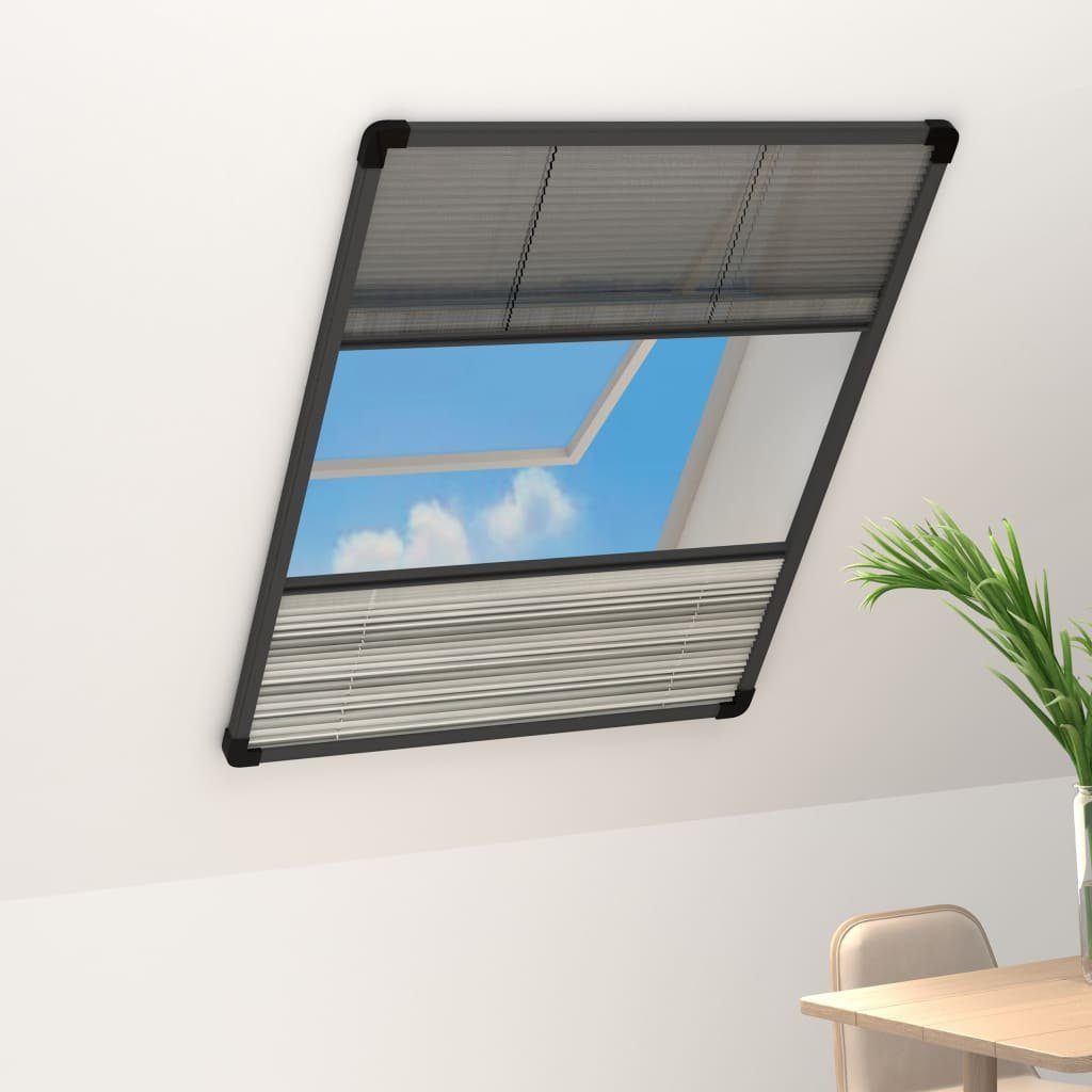 Insektenschutzrollo Insektenschutz-Plissee für Fenster Alu 60x80 cm mit  Jalousie, vidaXL