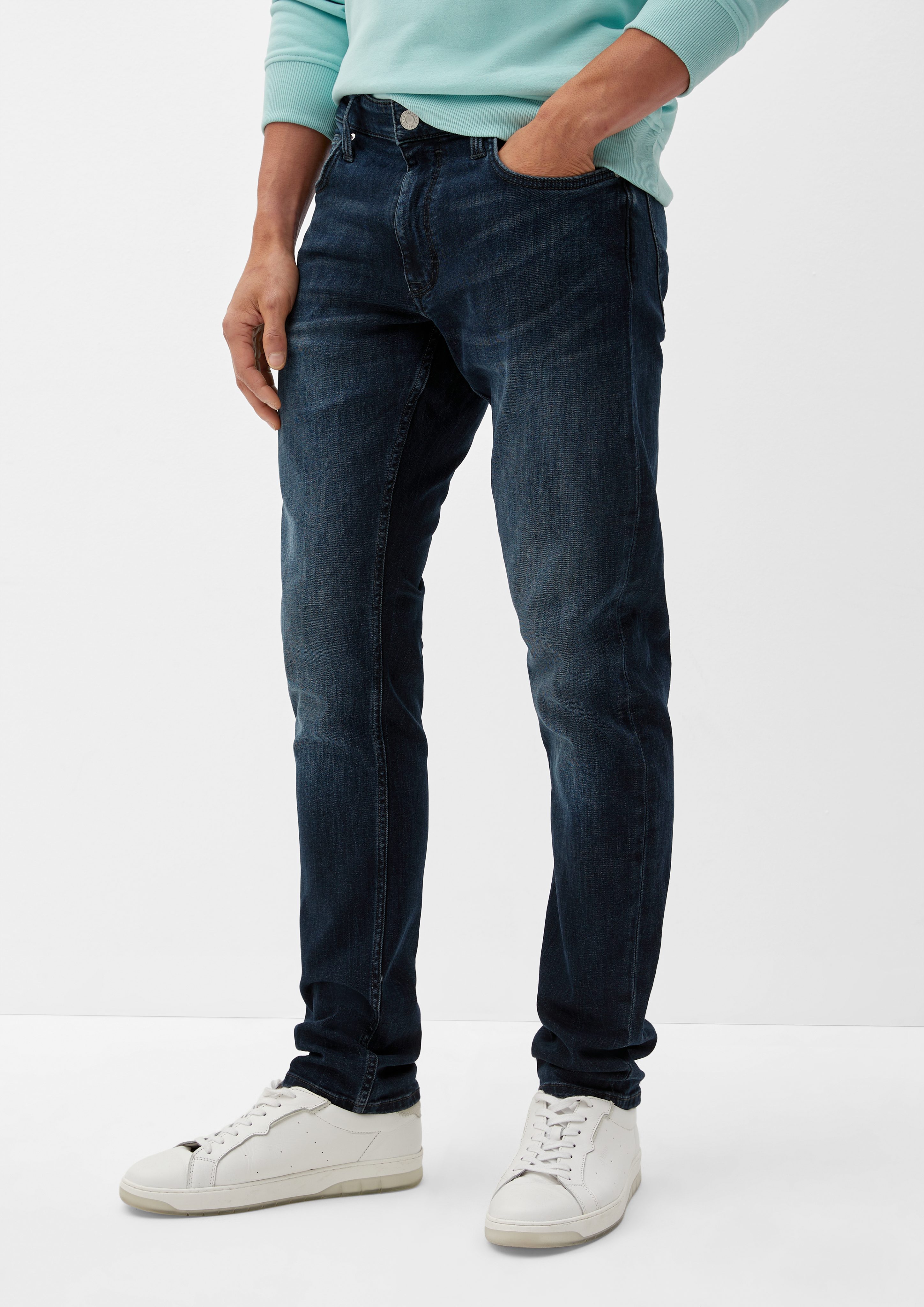 s.Oliver Jeans Slim Stoffhose Waschung / / Rise Straight Fit Mid Leg / Keith