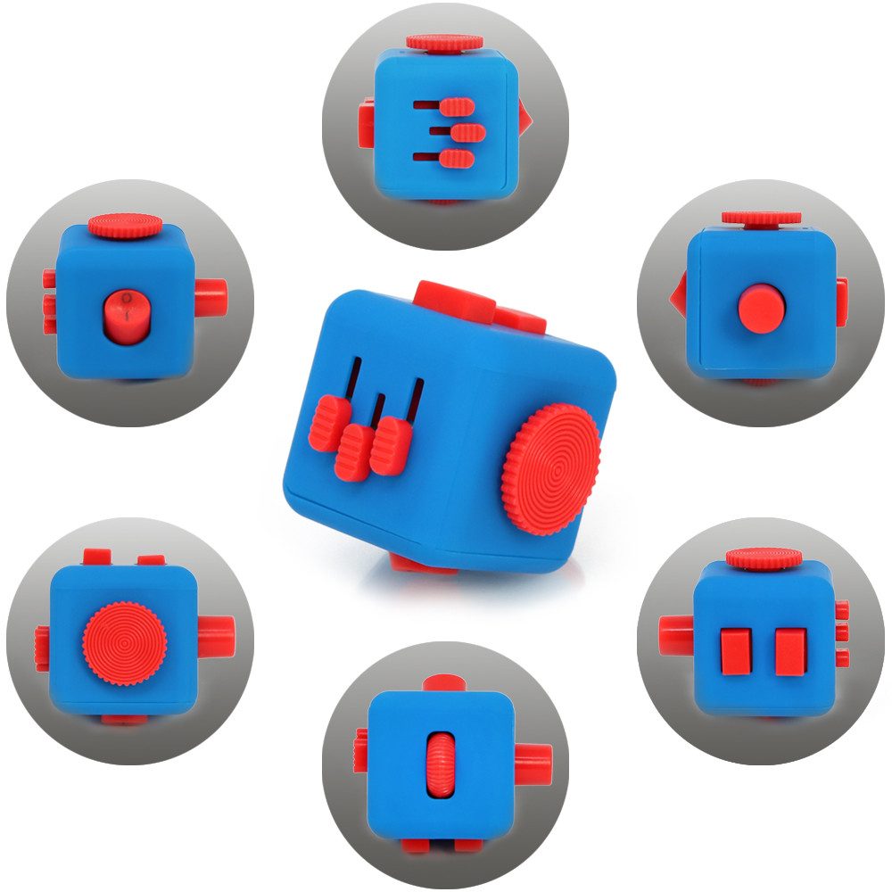 com-four Lernspielzeug Fidget Antistress-Cube - Stress Würfel (1-St), Stress Würfel mit vielen Funktionen in verschiedenen Farben – Bild 3 von 5