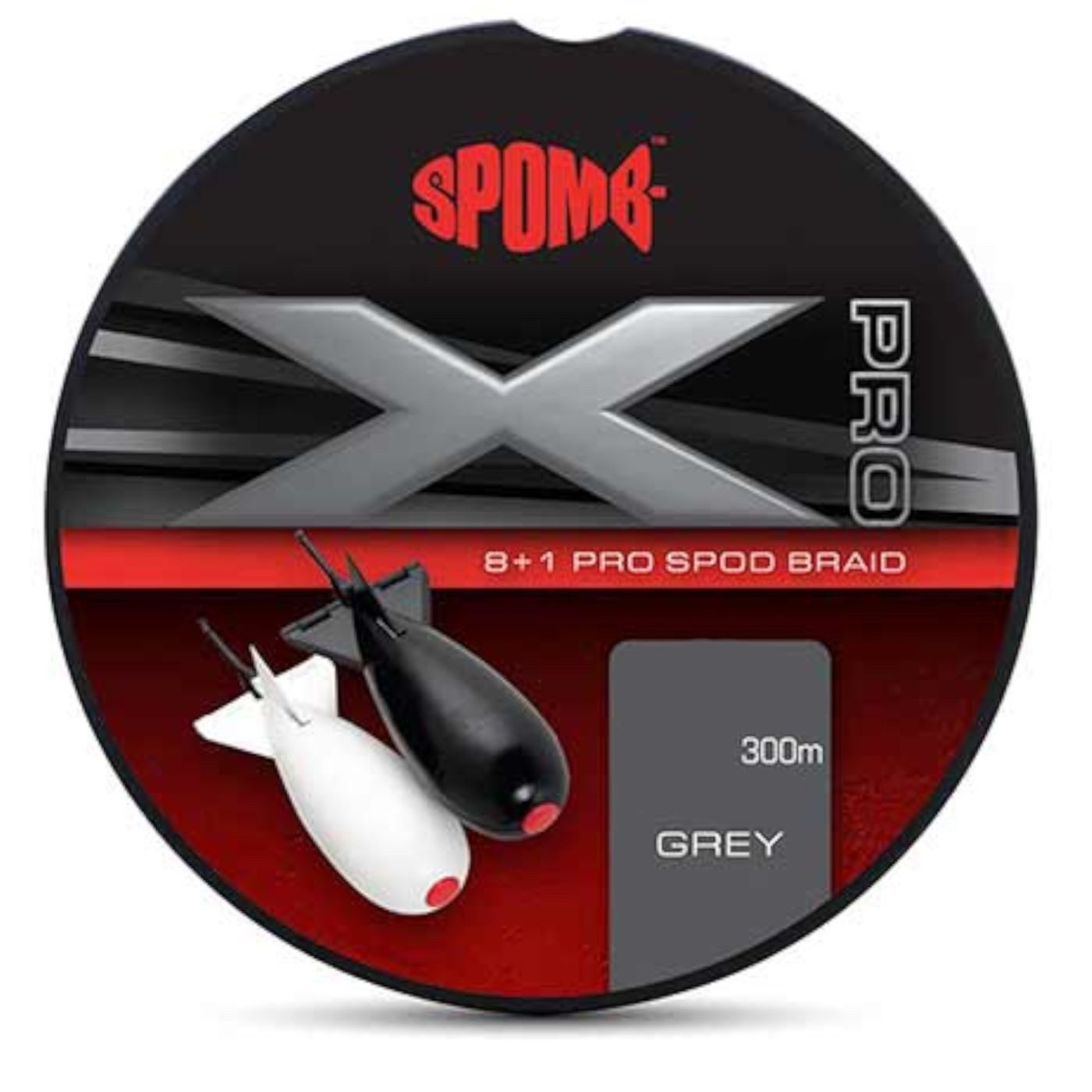 Spomb Angelschnur Spomb XD Pro Braid Grey 0.14mm 16lbs - 300m geflochtene Schnur, (300-St)