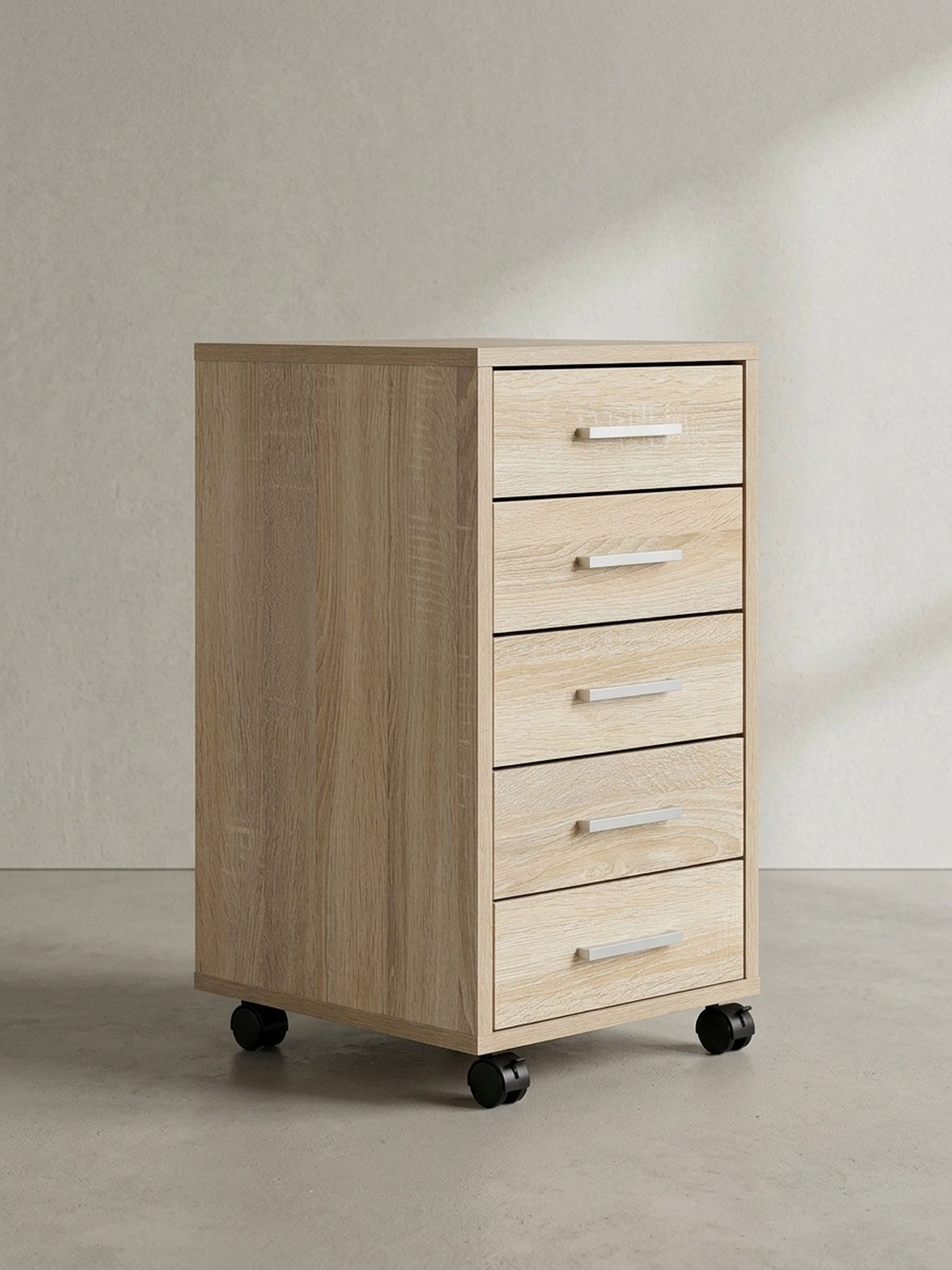 KADIMA DESIGN Rollcontainer Schubladenschrank ITTER Holz - mobil & praktisch für Büro