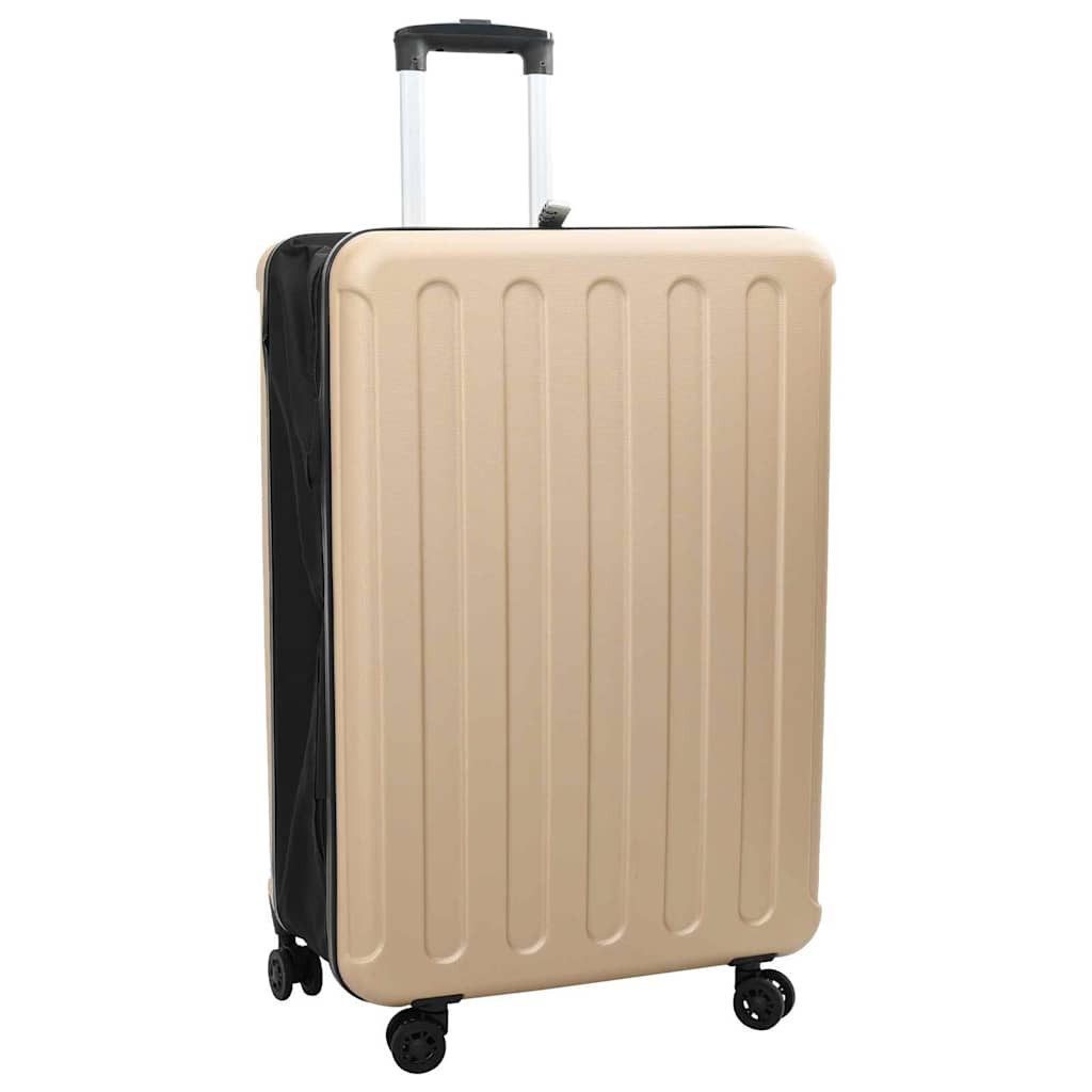 vidaXL Trolley Koffer mit Schloss Champagner 50 x 30 x 76 cm ABS Kunststoff
