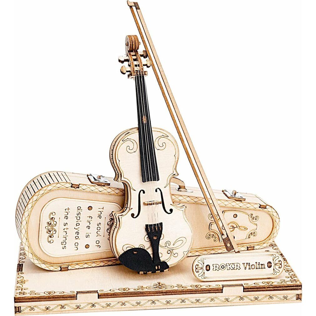 Robotime Puzzle Rokr 3D Holzpuzzle Violine Capriccio 82 Teile, Puzzleteile