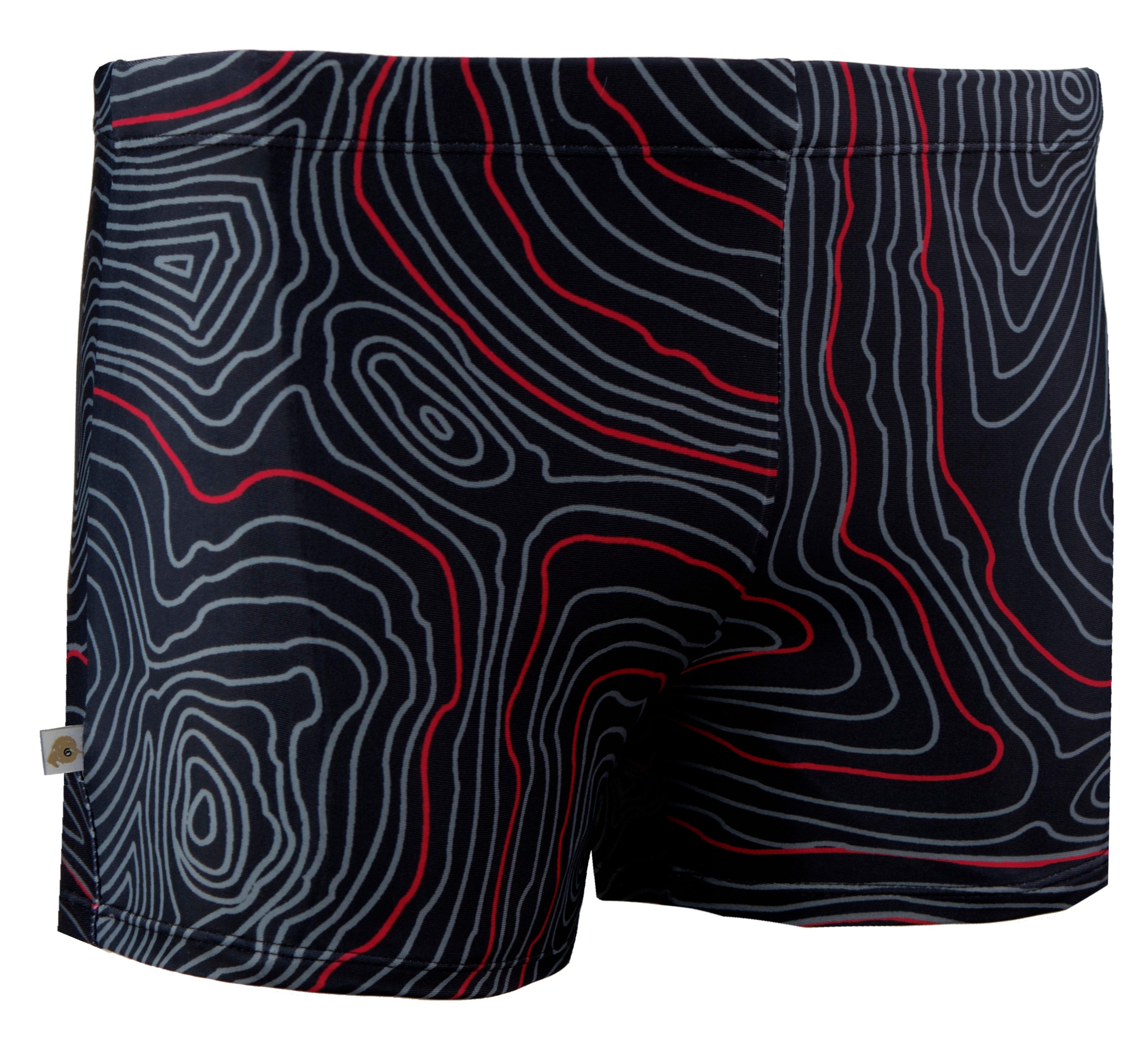 GUGGEN Mountain Badehose Badehose Herren Kastenbadehose kurz eng anliegend Boxer-Badehose Kastenbadehose kurz eng anliegend Badeshorts Boxer-Badehose für Herren
