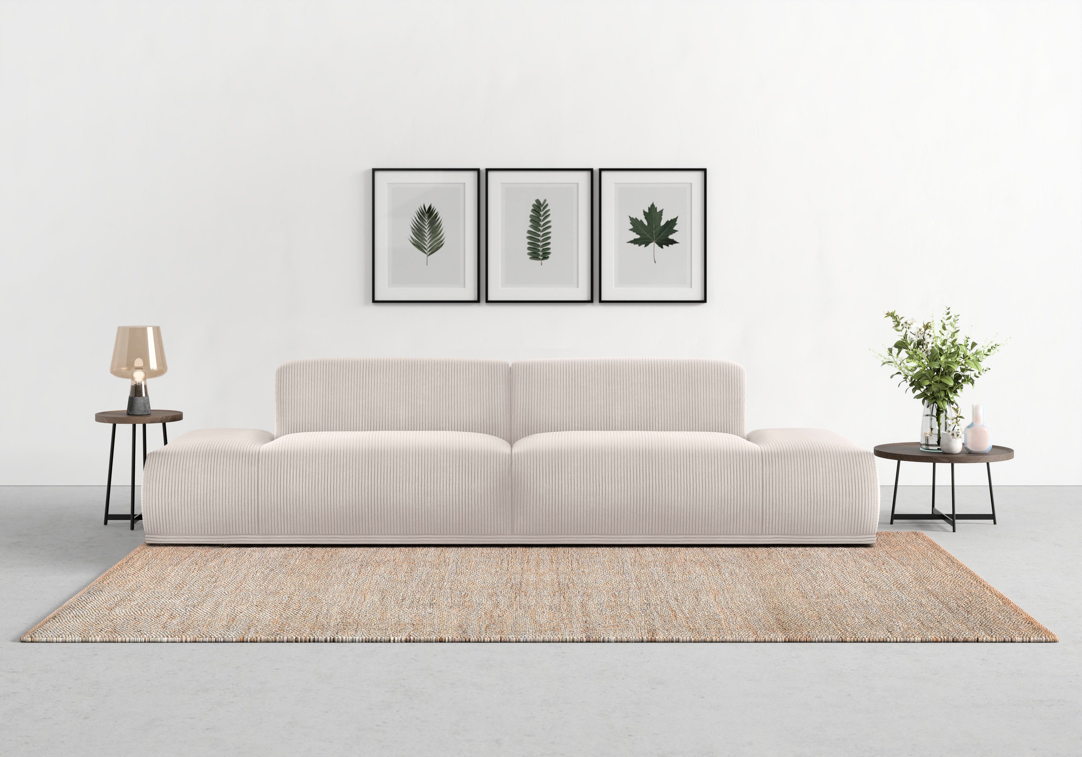 TRENDMANUFAKTUR Big-Sofa Braga, toller Sitzkomfort, Designsofa, in moderner Optik, mit hochwertigem Kaltschaum