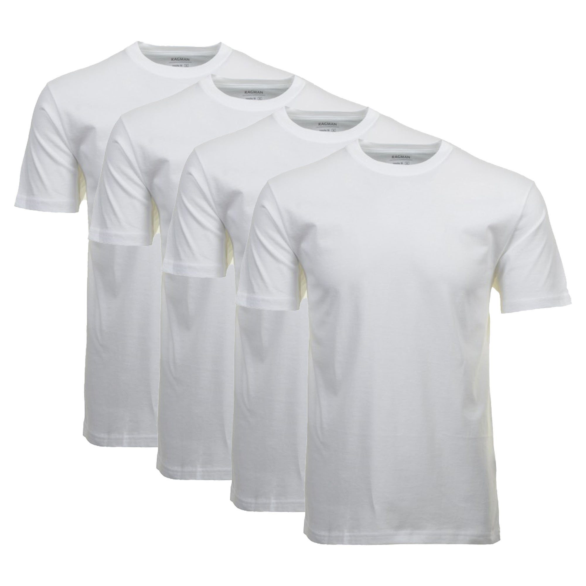 RAGMAN Unterhemd Herren T-Shirt 4er Pack Baumwolle (Packung, 4er Pack) günstig online kaufen