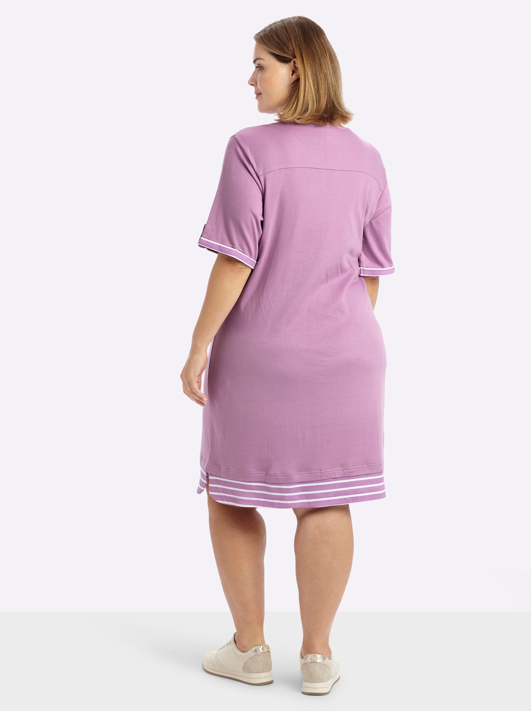 Sheego Jerseykleid Jersey-Kleid Kurzarm