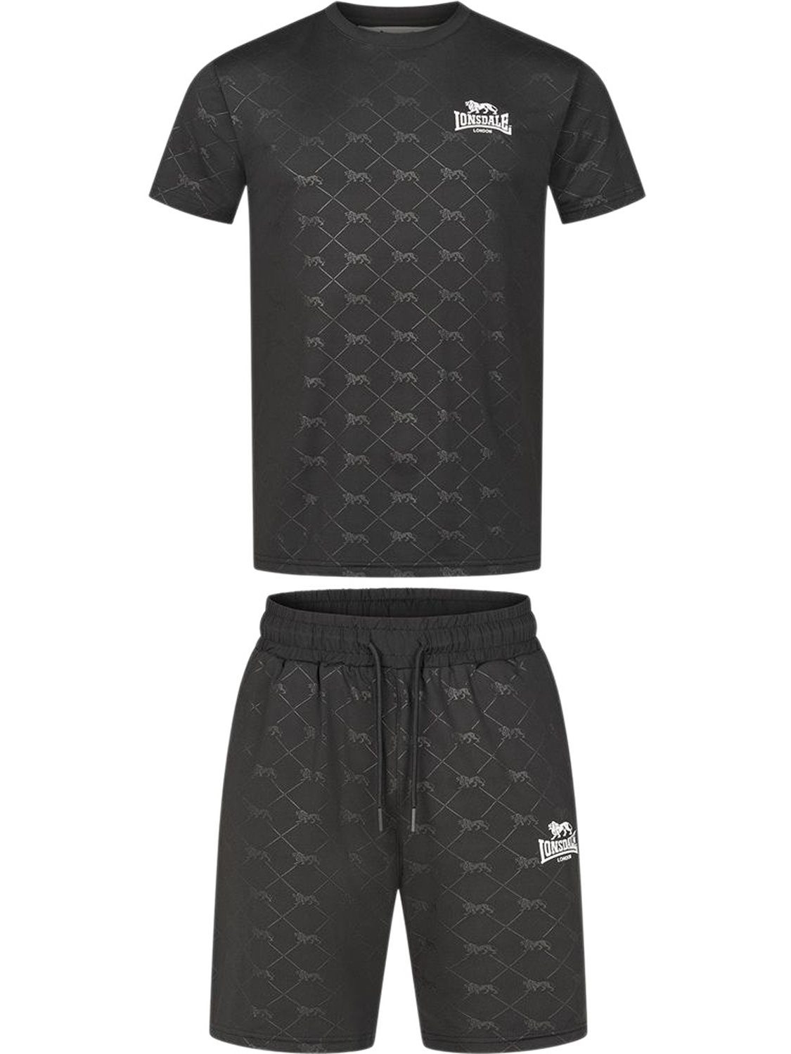 Lonsdale Trainingsanzug Prestwood Funktionsshirt & Shorts Set Normale Passform