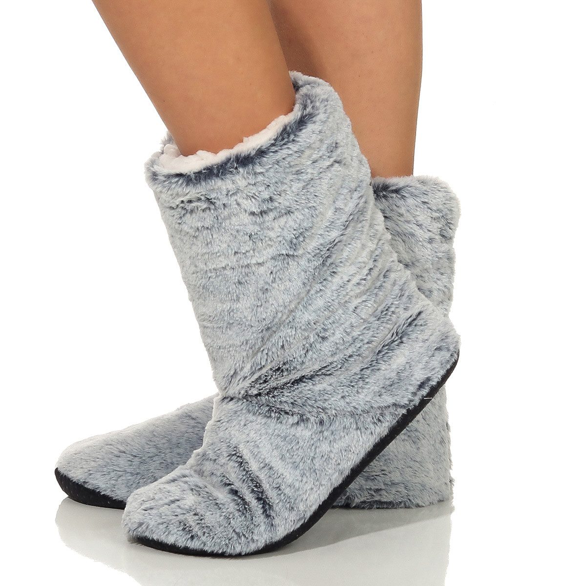 Antonio Damen Hausschuhe 499 39-42 Blau Hüttenschuhe