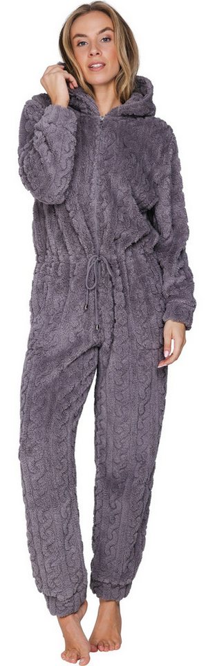 Rebelle Jumpsuit Damen Homewear Overall (1-tlg) kuschelige Qualität