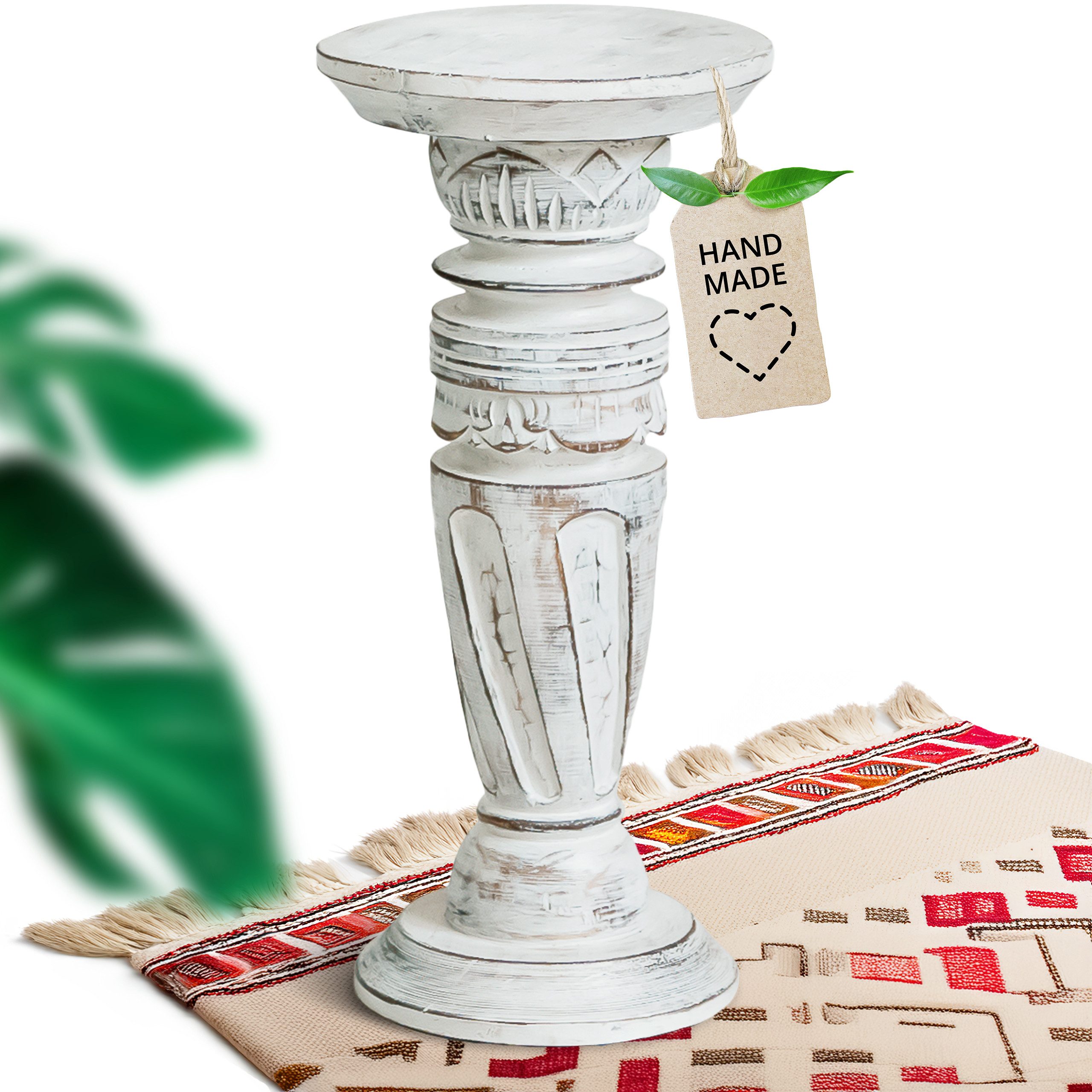 livasia Dekosäule Balinesische Säule aus Holz, Rotation, handgefertigt