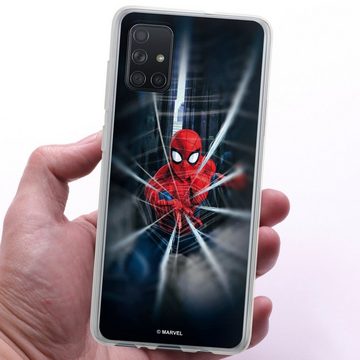 DeinDesign Handyhülle Marvel Kinofilm Spider-Man Webs In Action, Samsung Galaxy A71 Silikon Hülle Bumper Case Handy Schutzhülle