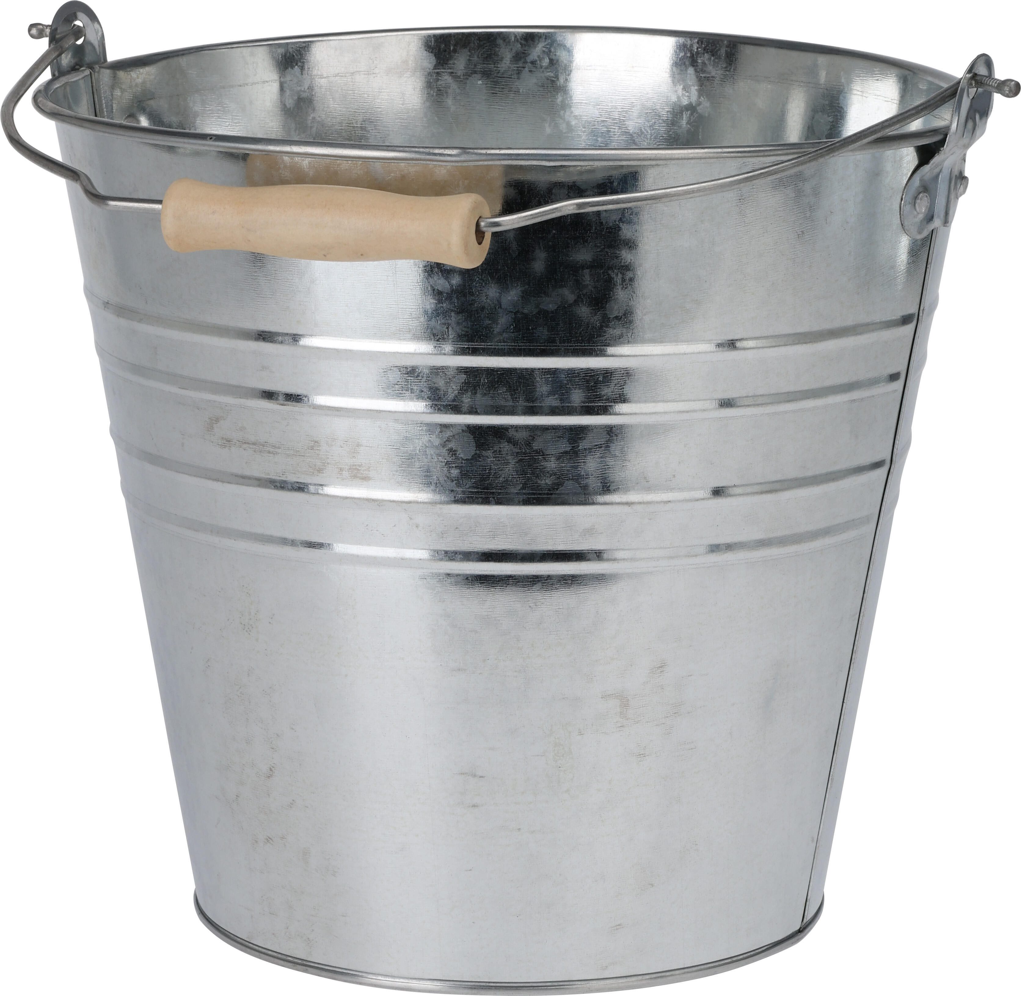 Koopman Putzeimer Zinkeimer DEKO Garten 11L 26x27cm Metall, (Stück, 1-tlg., Packung), 11 Liter, verzinkt, mit Tragehenkel, Haushaltseimer – Bild 3 von 3