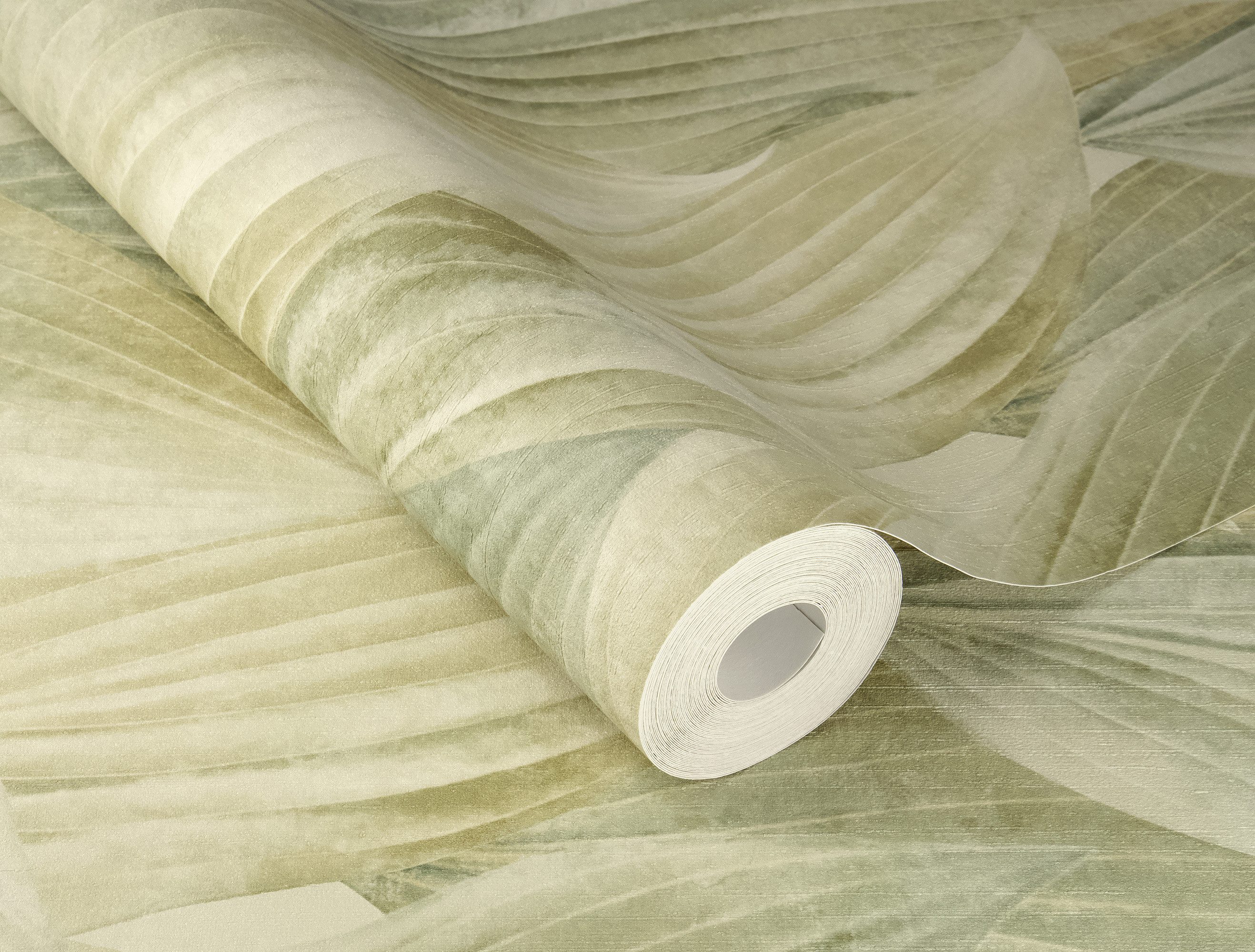 Rasch Vliestapete Vliestapete Holzmaserung grün 571547