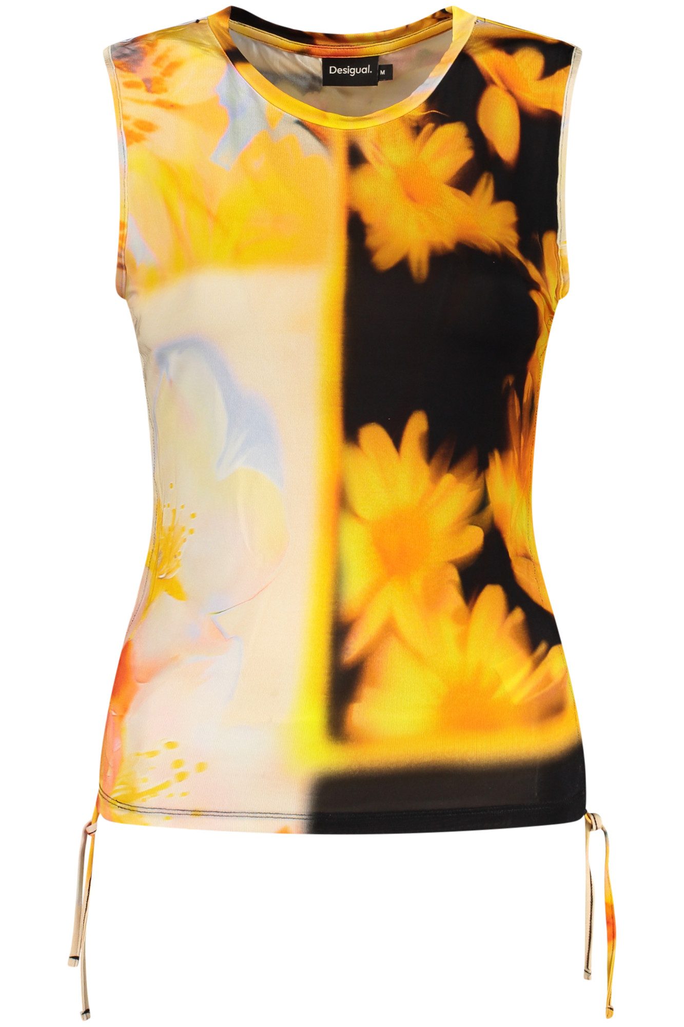Desigual T-Shirt Bedrucktes Orangenes Damen-Tanktop mit