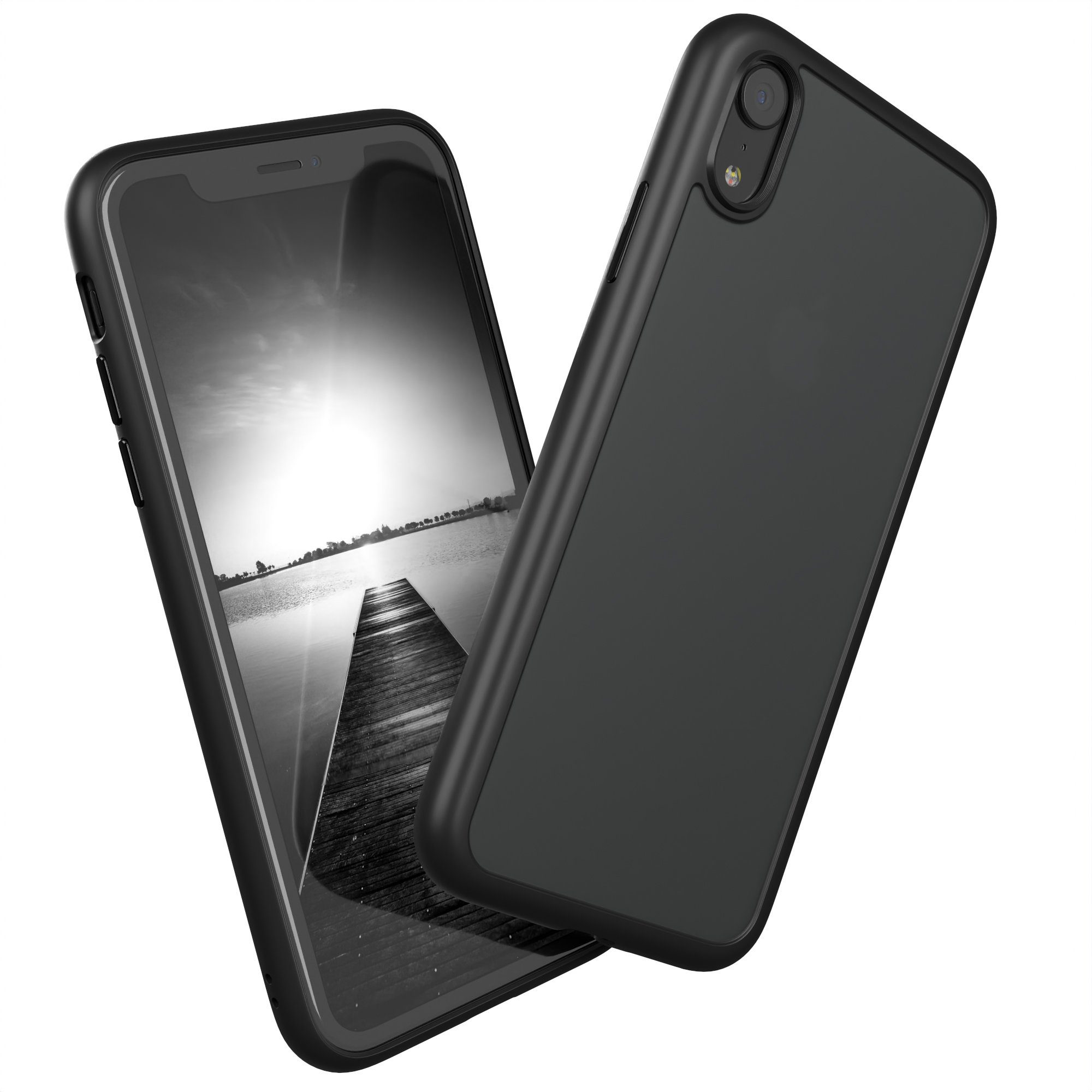 EAZY CASE Handyhülle Outdoor Case für Apple iPhone XR 6,1 Zoll, Hülle Outdoor kratzfest Schutzhülle mit Kameraschutz Robust Schwarz
