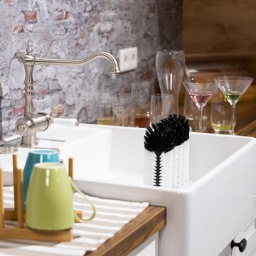 relaxdays Reinigungsbürsten-Set 3er Gläserspülbürste