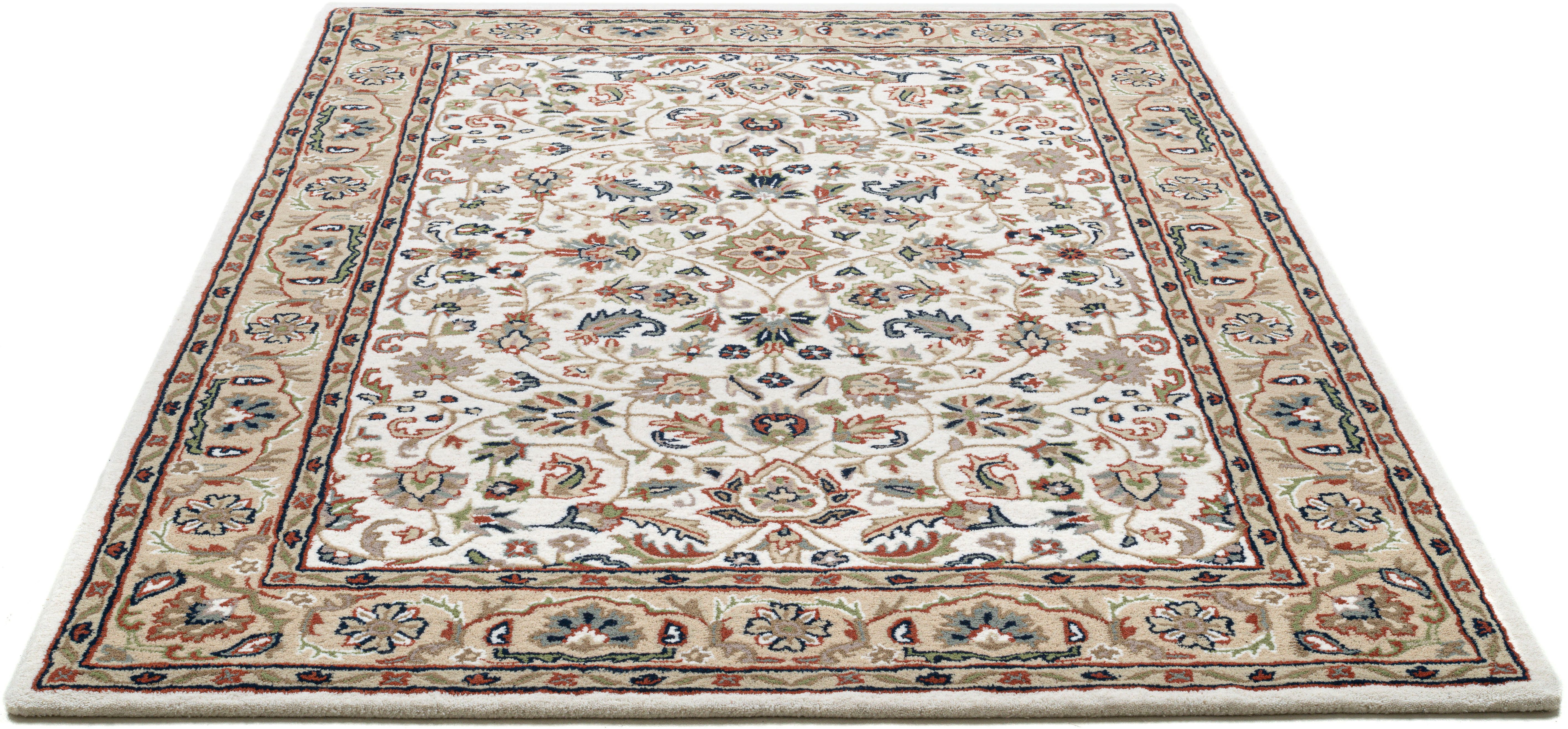 THEKO Wollteppich Royal Orient Isfahan, rechteckig, Höhe: 14 mm, handgetuftet, Orient-Optik, reine Wolle