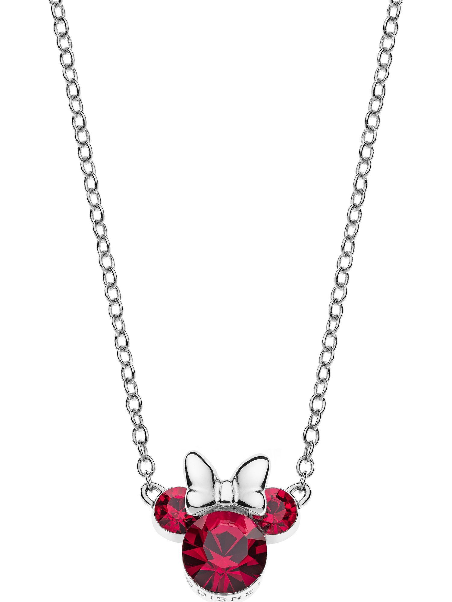 Kristall Collier 925er Mädchen-Kinderkette Disney Silber 1 rubinrot DISNEY Jewelry