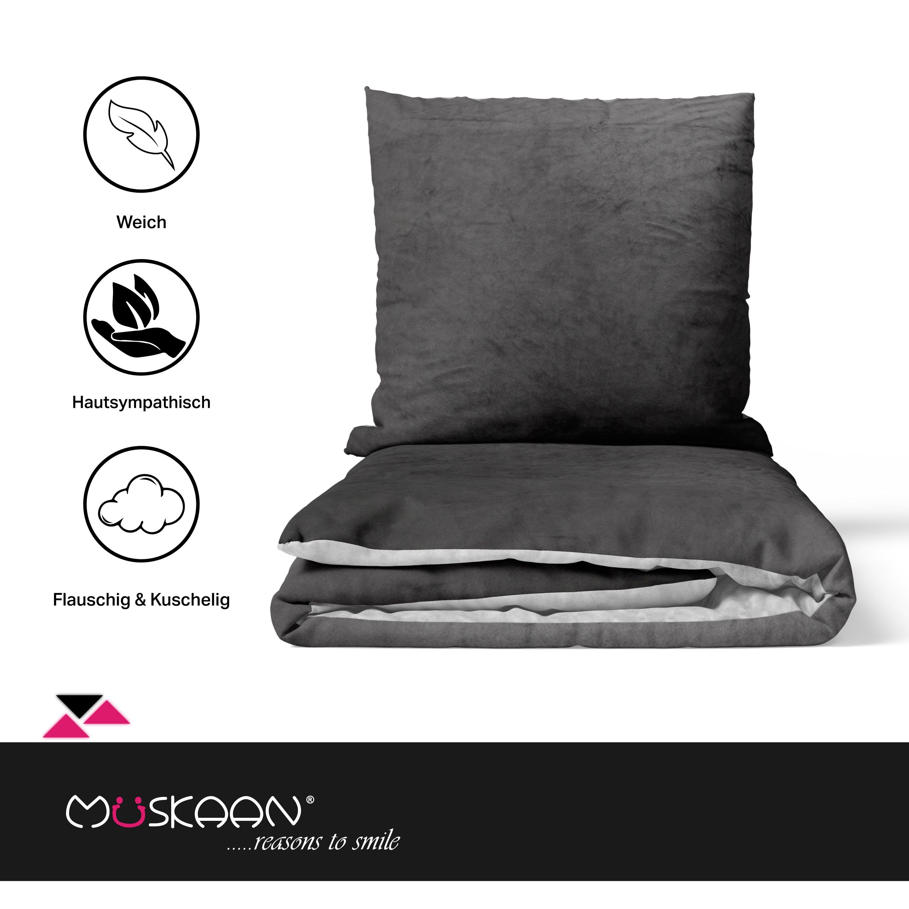 Müskaan Bettwäsche Wende Nicky Plüsch Winter Bettbezug Set Cashmere Touch C günstig online kaufen