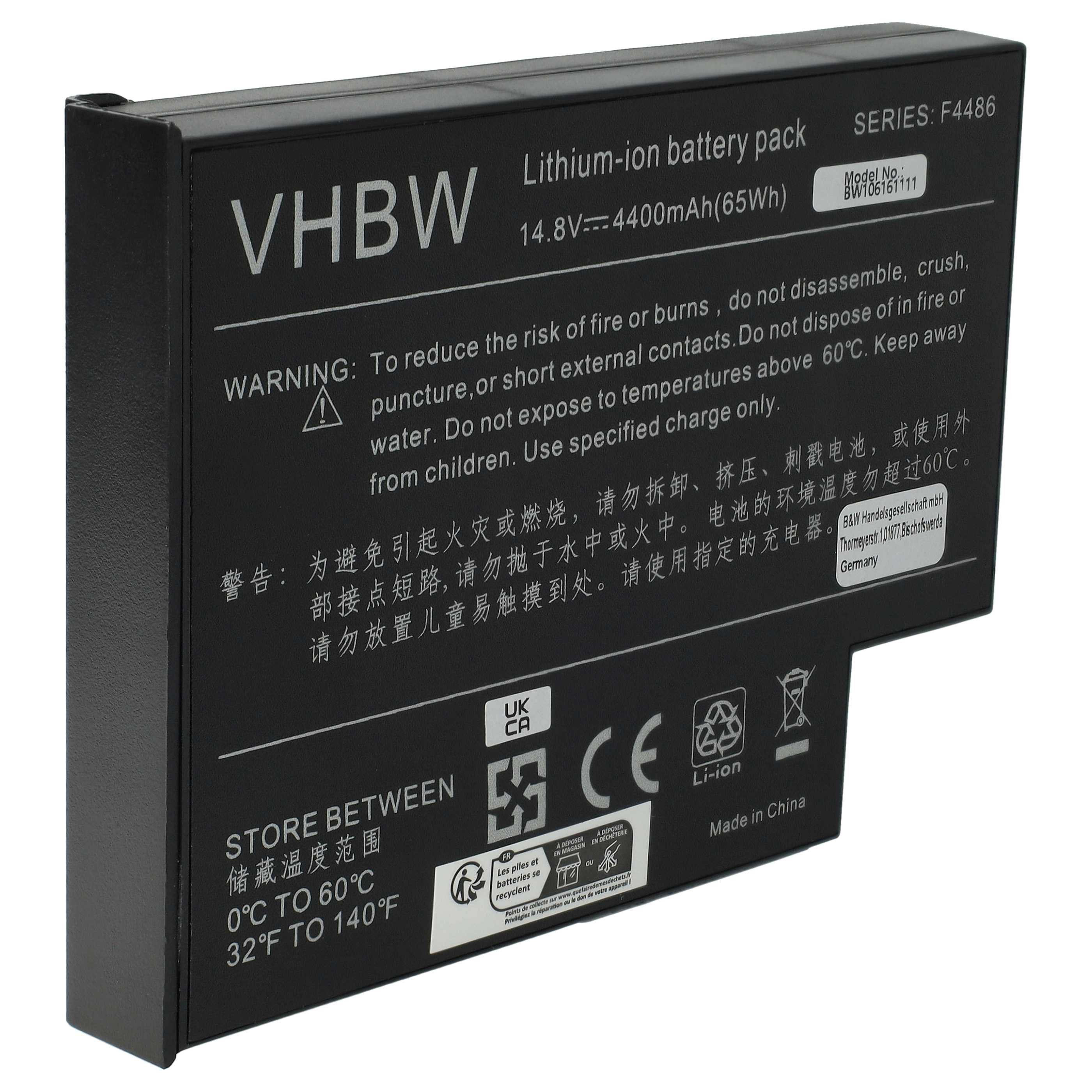 passend für Medion MD5396, MD6001 Notebook, Netbook (4400 mAh, 14,8 V, Laptop-Akku