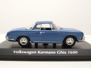 Maxichamps Modellauto VW Karmann Ghia 1600 1966 blau Modellauto 1:43 Maxichamps, Maßstab 1:43