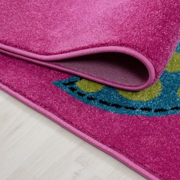 Kinderteppich Teppich für den Flur oder Küche Eulen-Design, Stilvoll Günstig, Läufer, Höhe: 11 mm