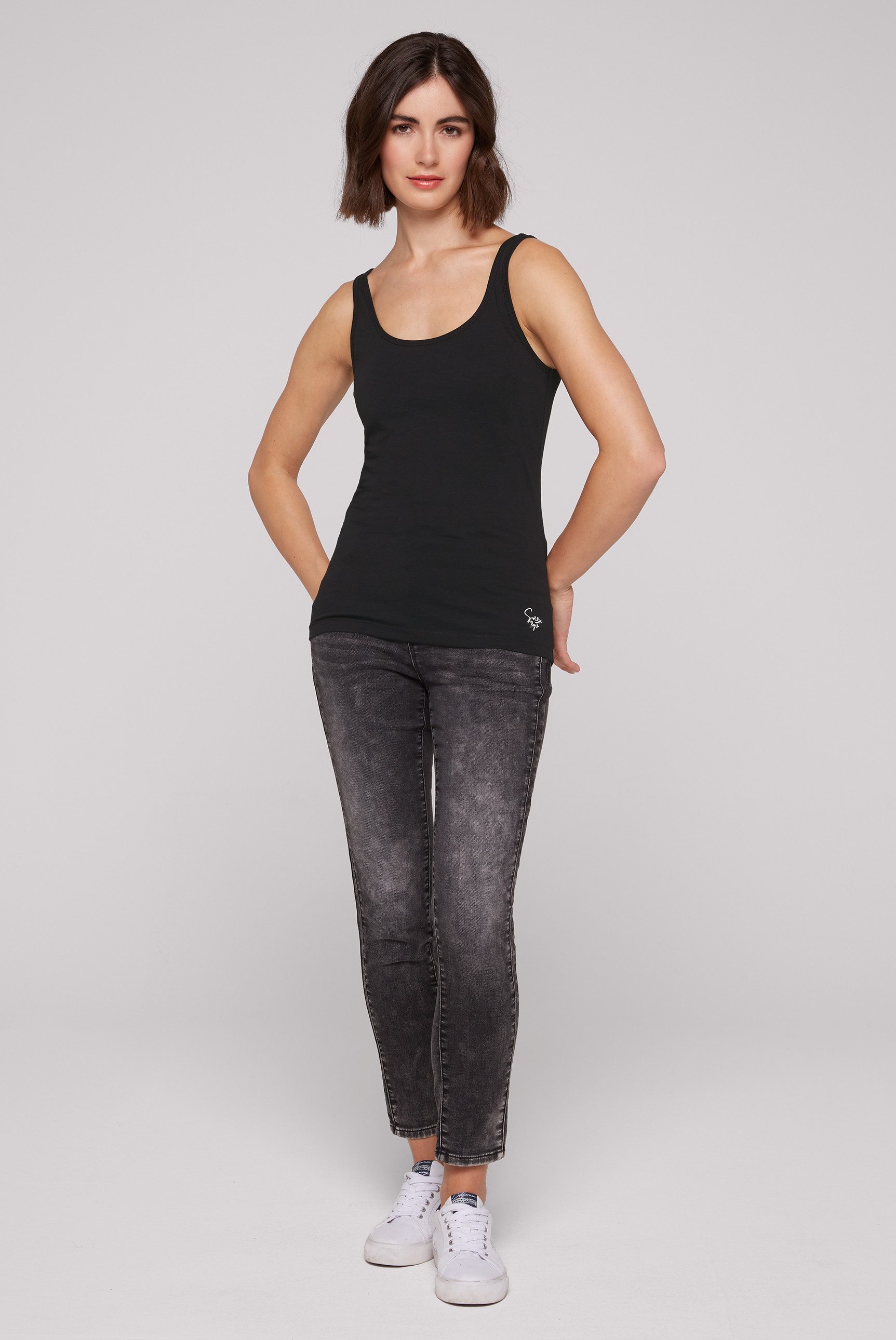 SOCCX Tanktop mit Elasthan-Anteil