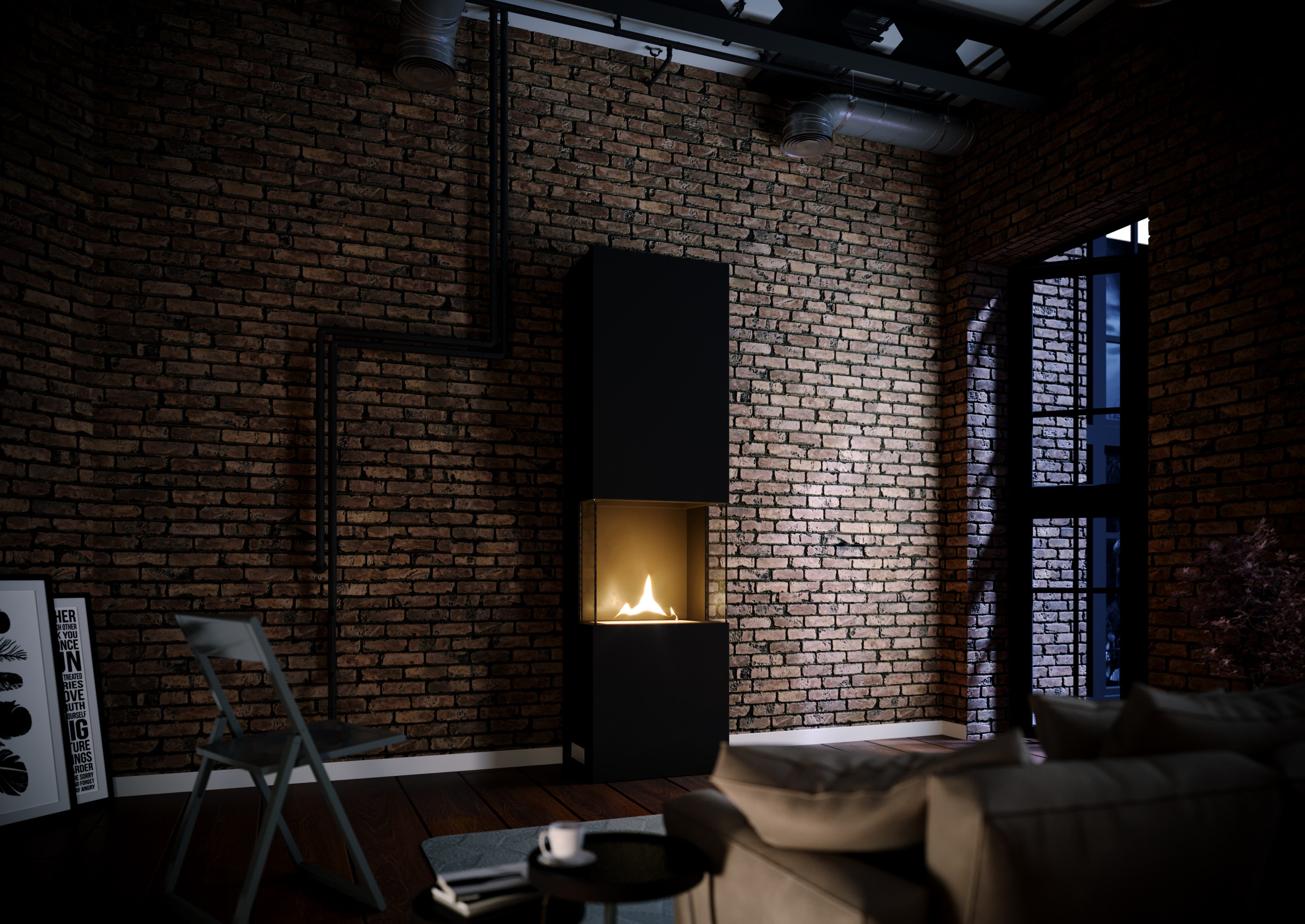 TENDERFLAME Dekokamin Ambientekamin »INDIE 180«, mit Brenner und flachem Docht