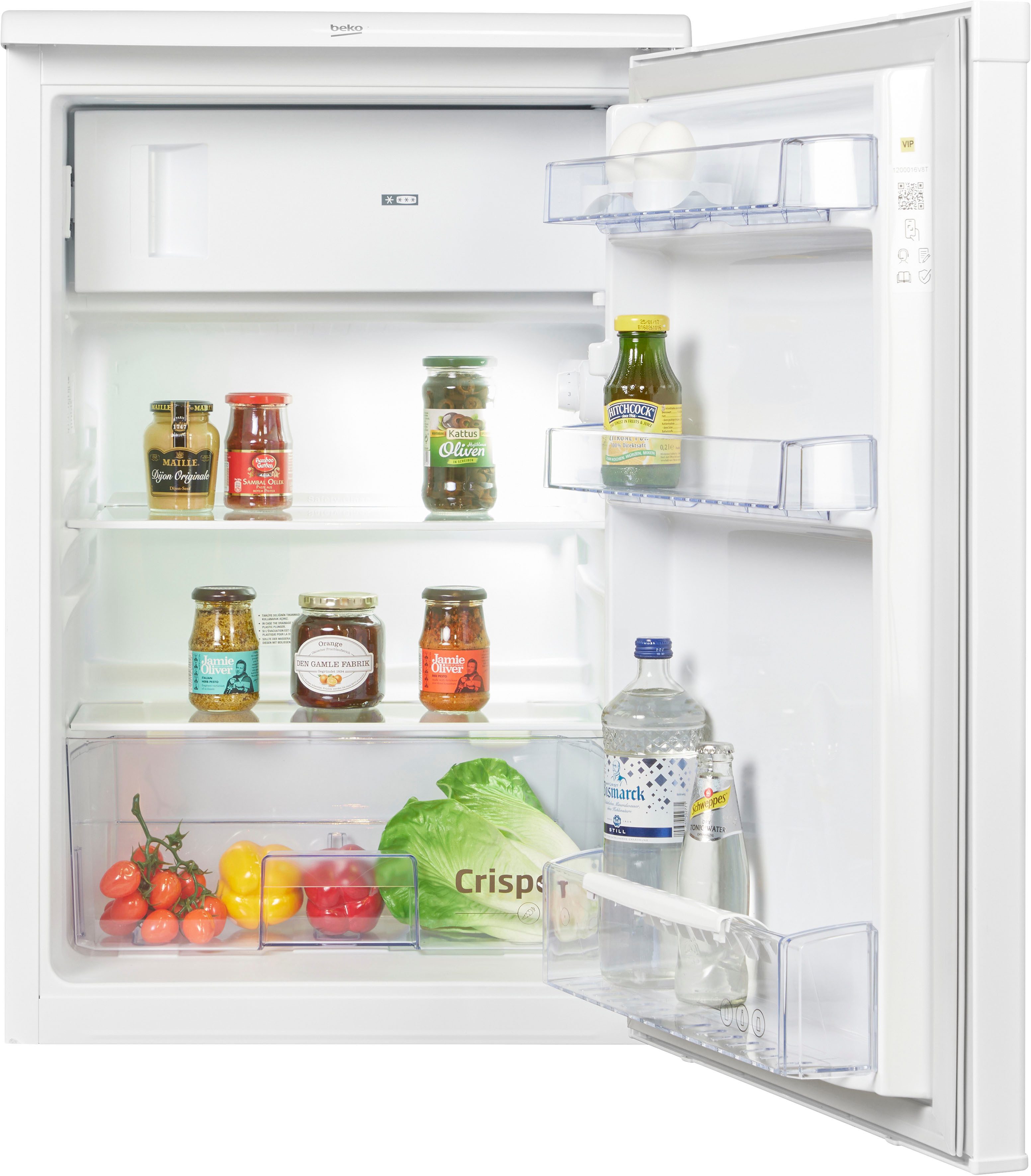 BEKO Table Top Kühlschrank TSE1286N, 84 cm hoch, 54 cm breit
