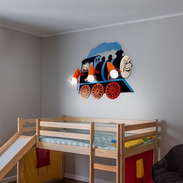 etc-shop Dekolicht, Leuchtmittel inklusive, Warmweiß, Farbwechsel, Kinder Zimmer Wand Leuchte dimmbar Lokomotive Fernbedienung im Set