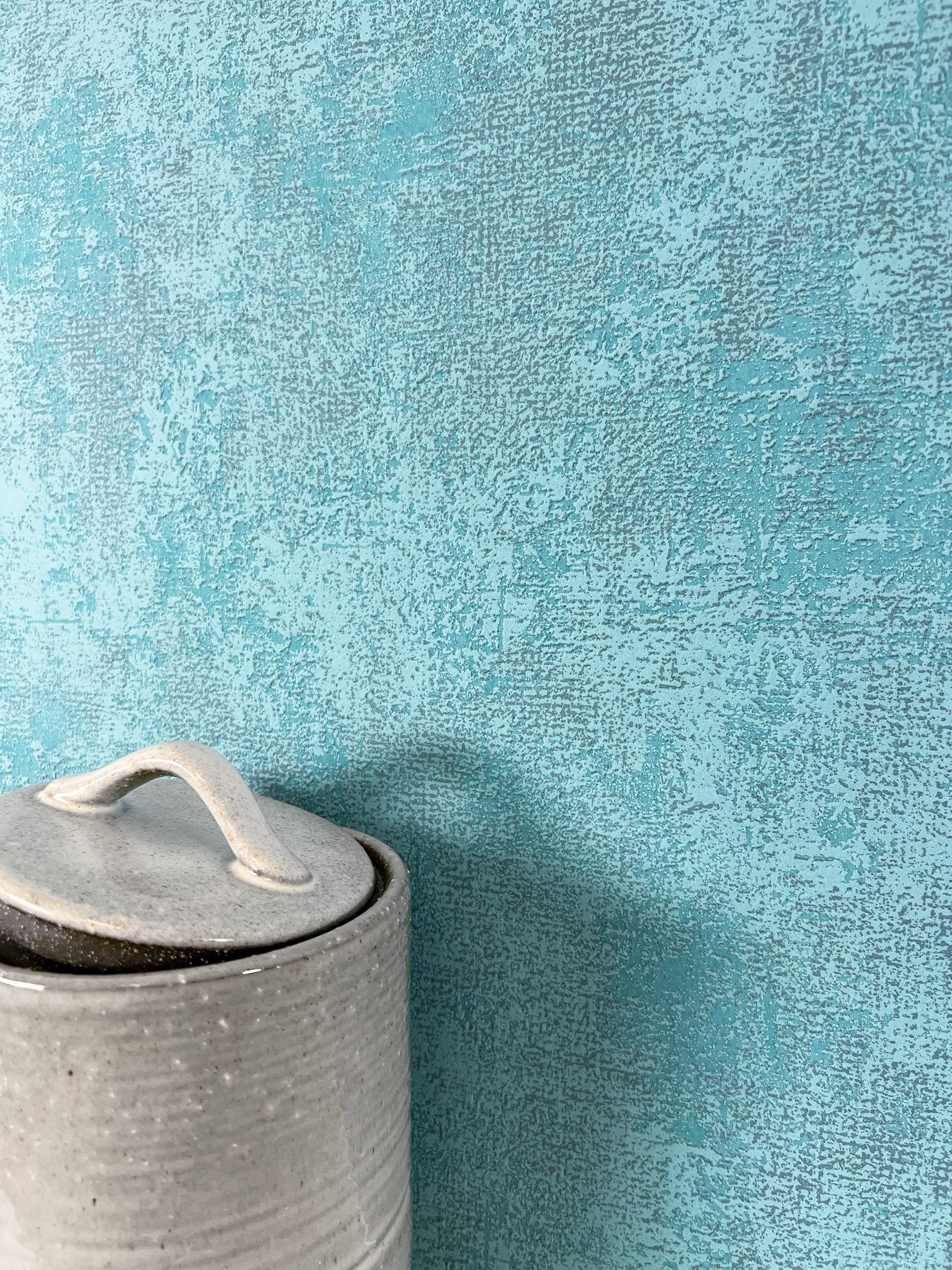 Newroom Vliestapete, Blau Tapete Uni Einfarbig - Unitapete Leinen-Optik Mod günstig online kaufen