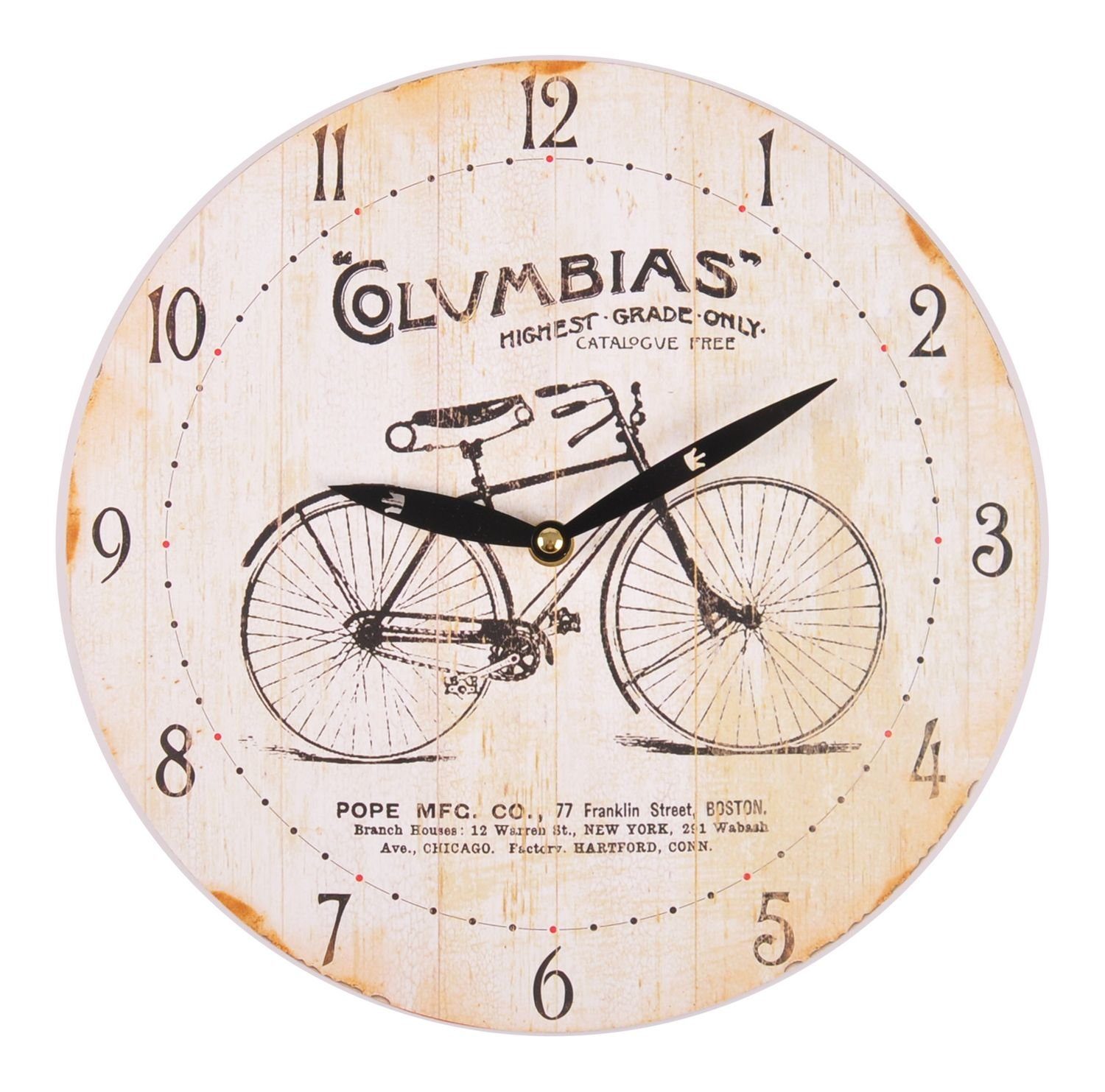 Uhr Retrodesign Küchenuhr Wohnzimmeruhr 29cm Wanduhr Vintage BURI Quarzuhr Wanduhr