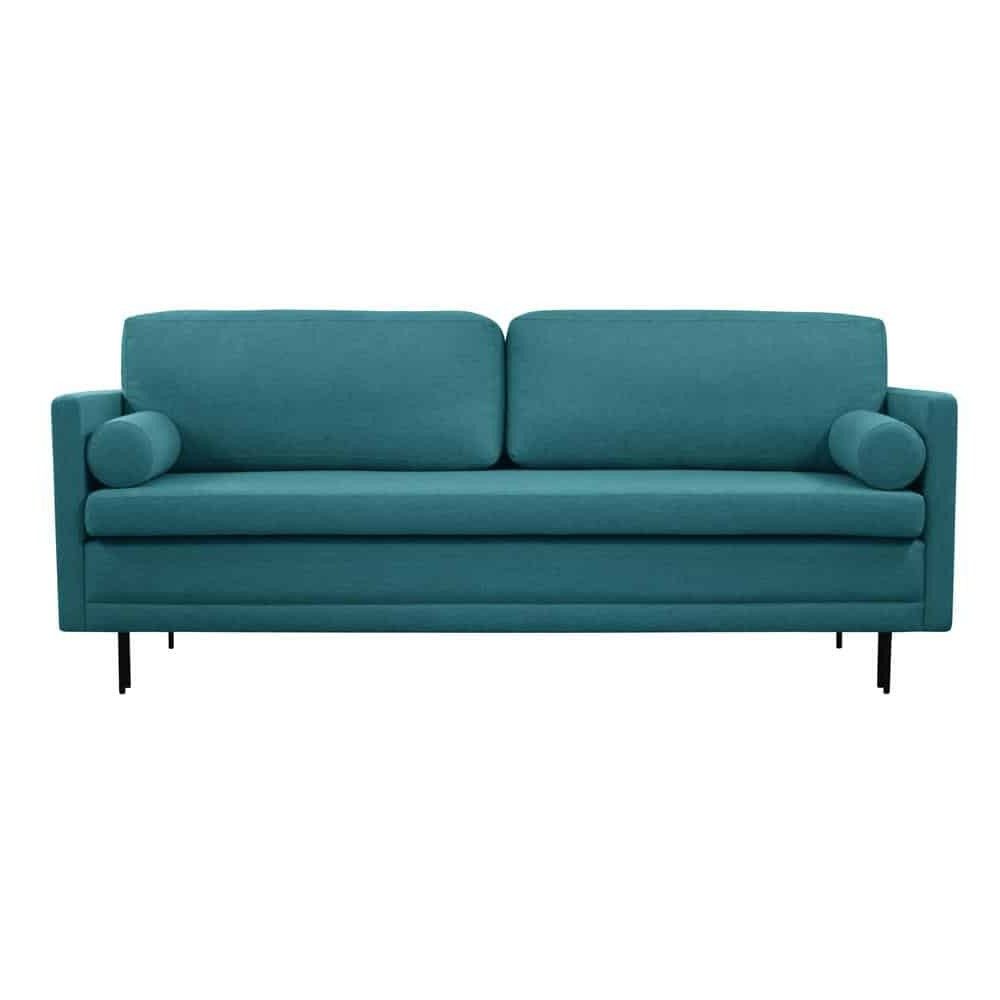 Xlmoebel Schlafsofa 3-Sitzer Stoffsofa Couch mit Leder- und Textilbezug, 1 Teile, Made in Europa