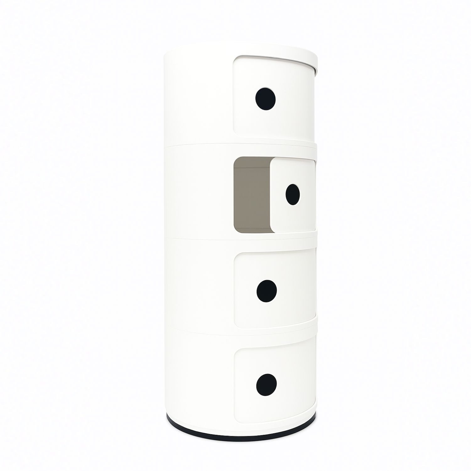 Kartell Container Componibili mit vier Fächern Weiß