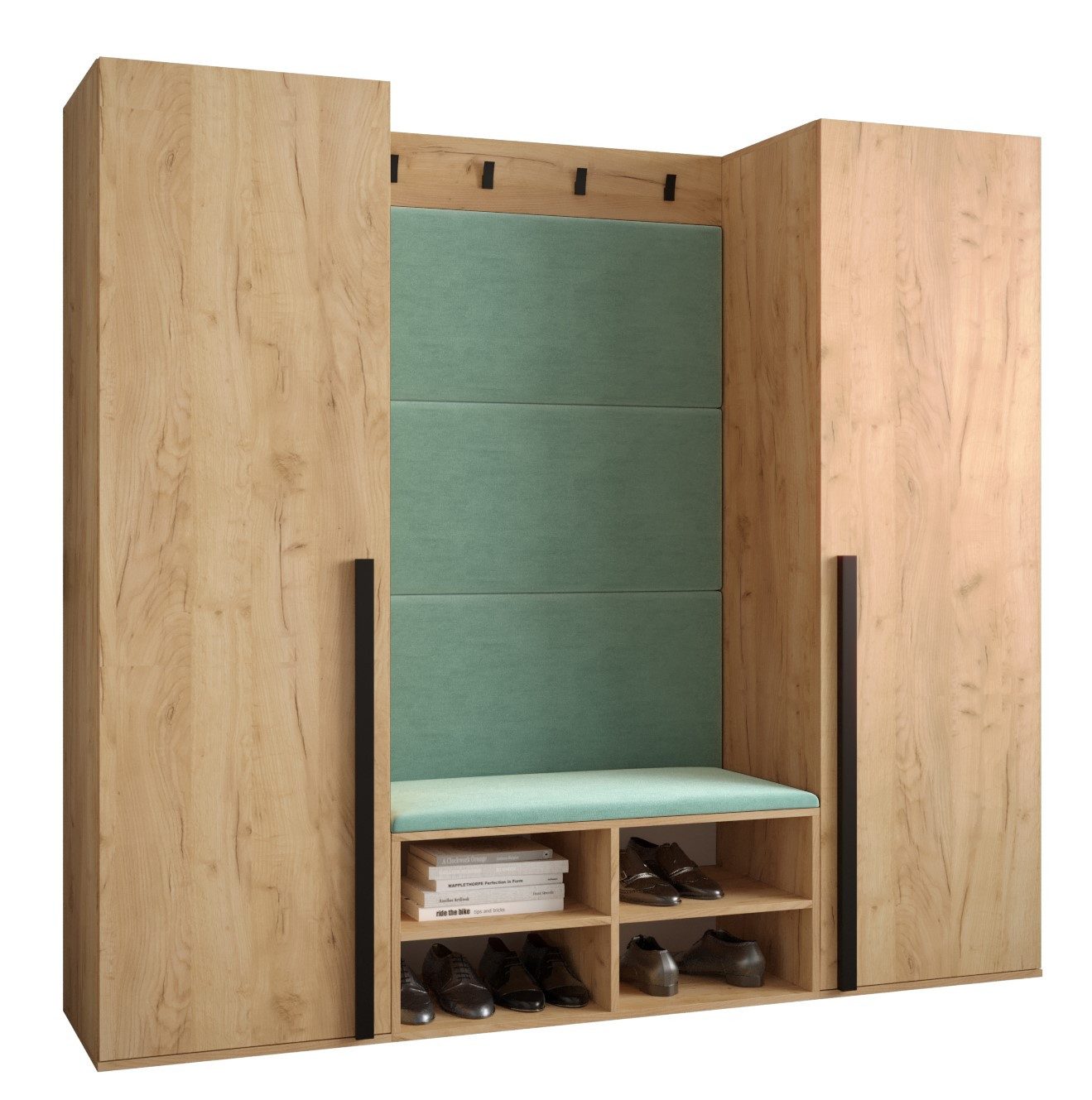 ABIKS MÖBEL Garderoben-Set MIRO Set 9, Garderobe mit gepolsterten Paneelen, Modern Design