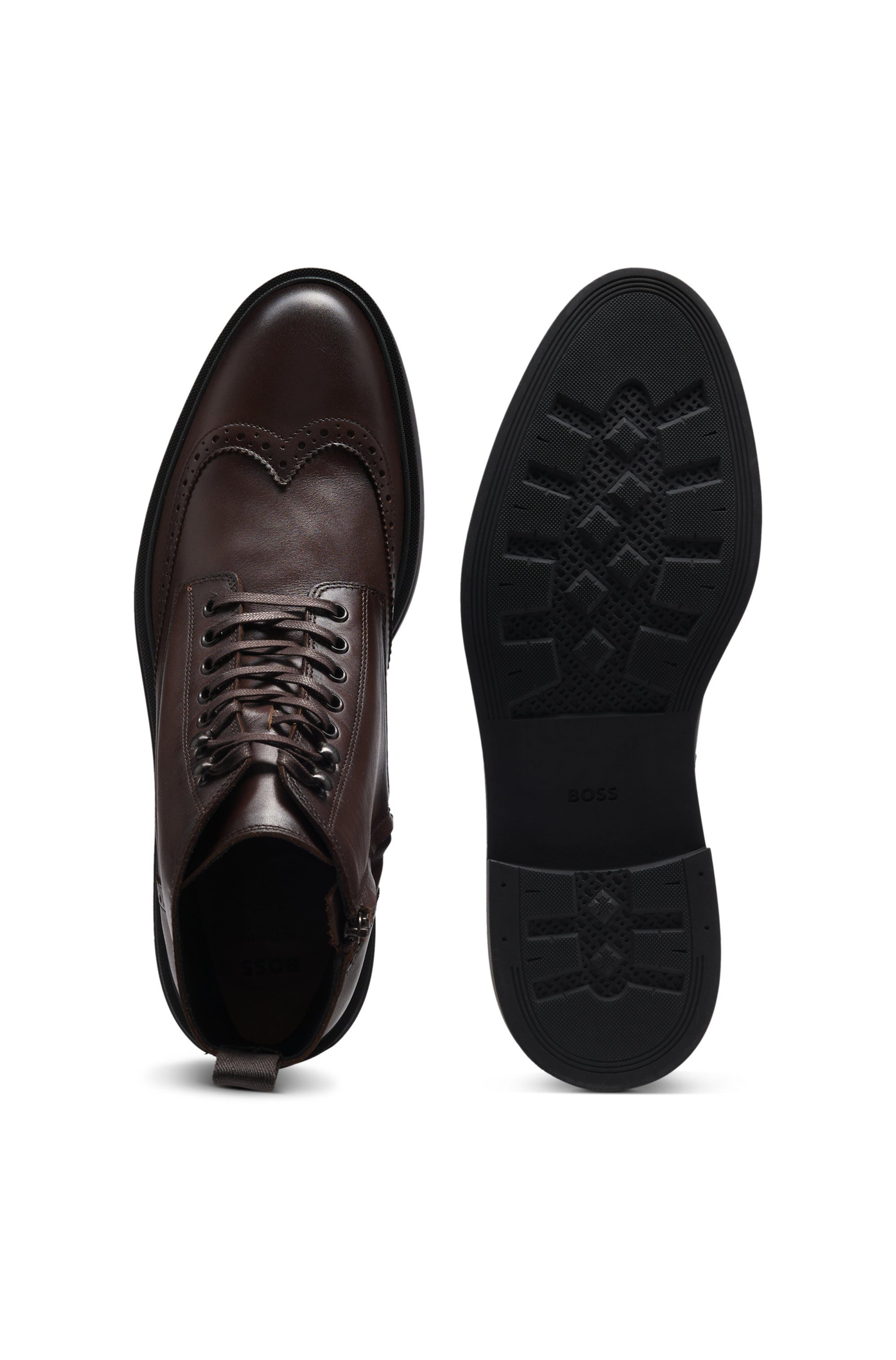 BOSS Calev_Halb_ltbrfb Schnürstiefelette Schnürboots, Business-Stiefelette günstig online kaufen