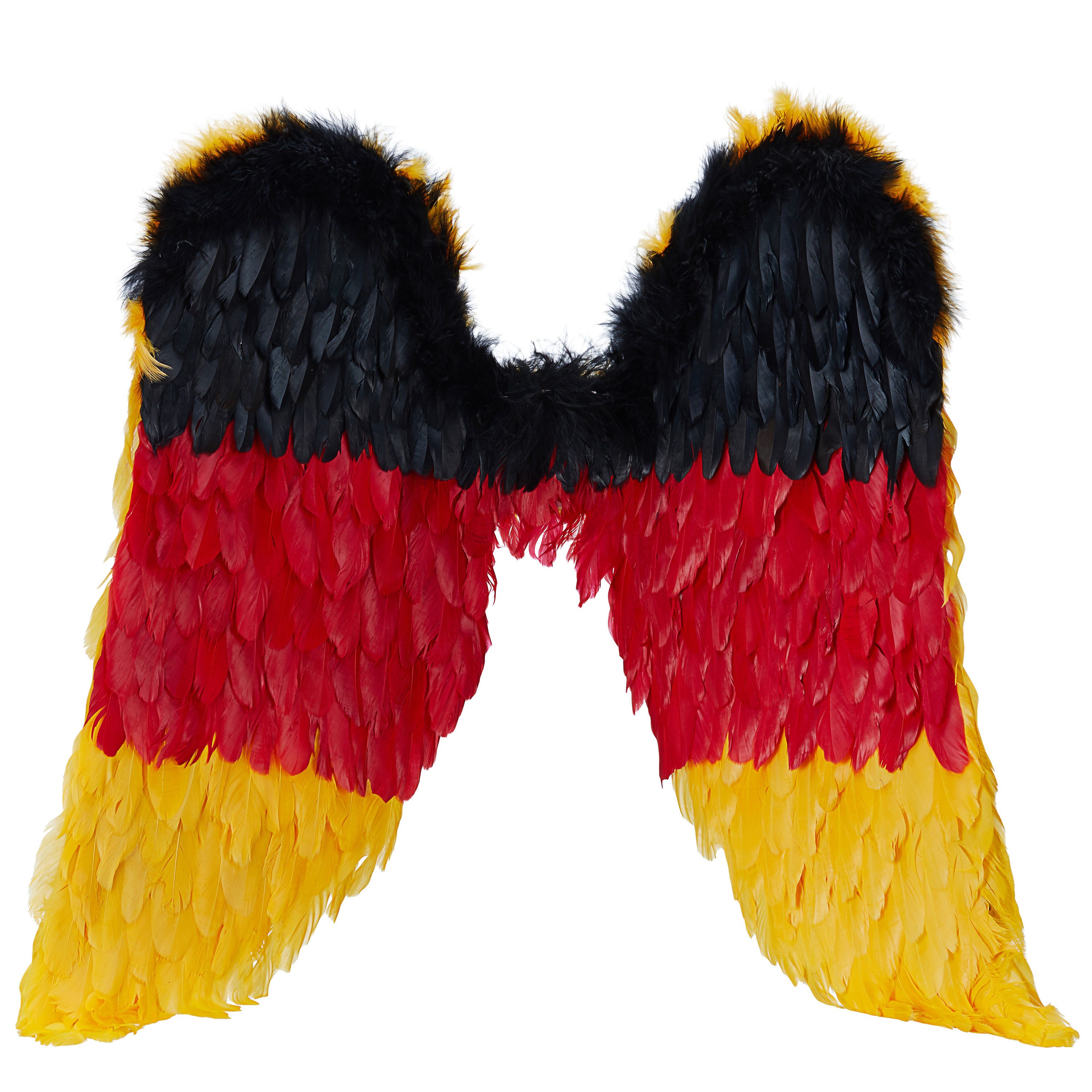 CEPEWA Engel-Kostüm Deutschland Engelsflügel Deutschland Federn 58x78cm Fanzubehör WM EM