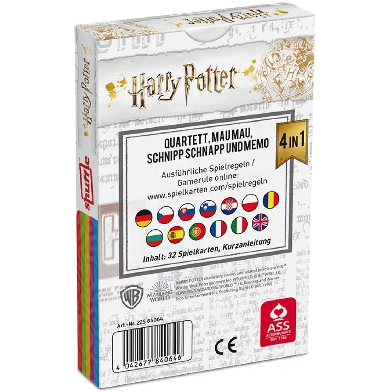 Cartamundi Spiel Harry Potter - Quartett 4 in 1